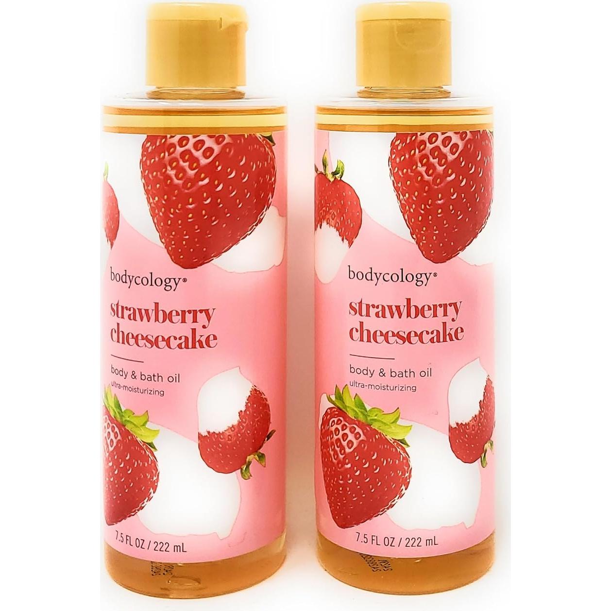 Aceite Corporal y de Baño Bodycology Cheesecake Fresa 444ml