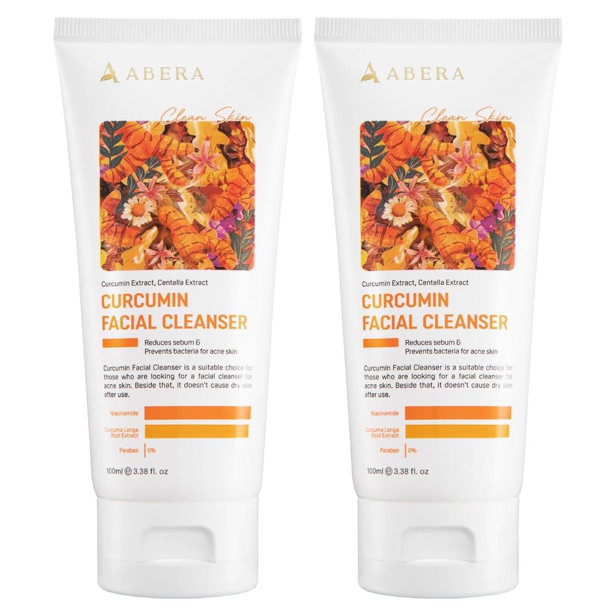 Limpiador Facial ABERA Curcumin 2 Cajas - Suave con Niacinamida