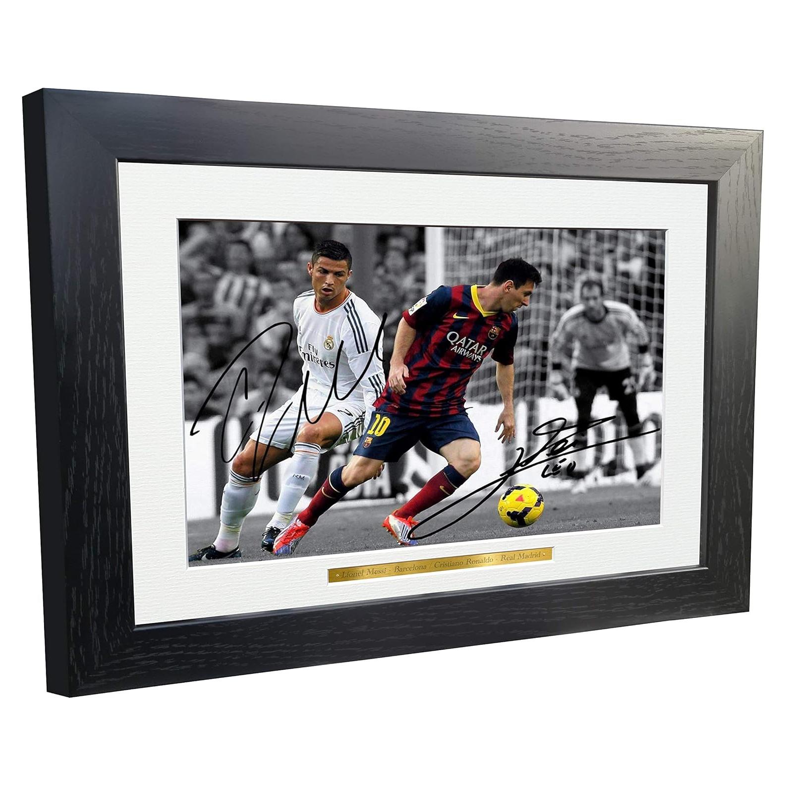 Foto A3+ enmarcada Lional Messi y Cristiano Ronaldo