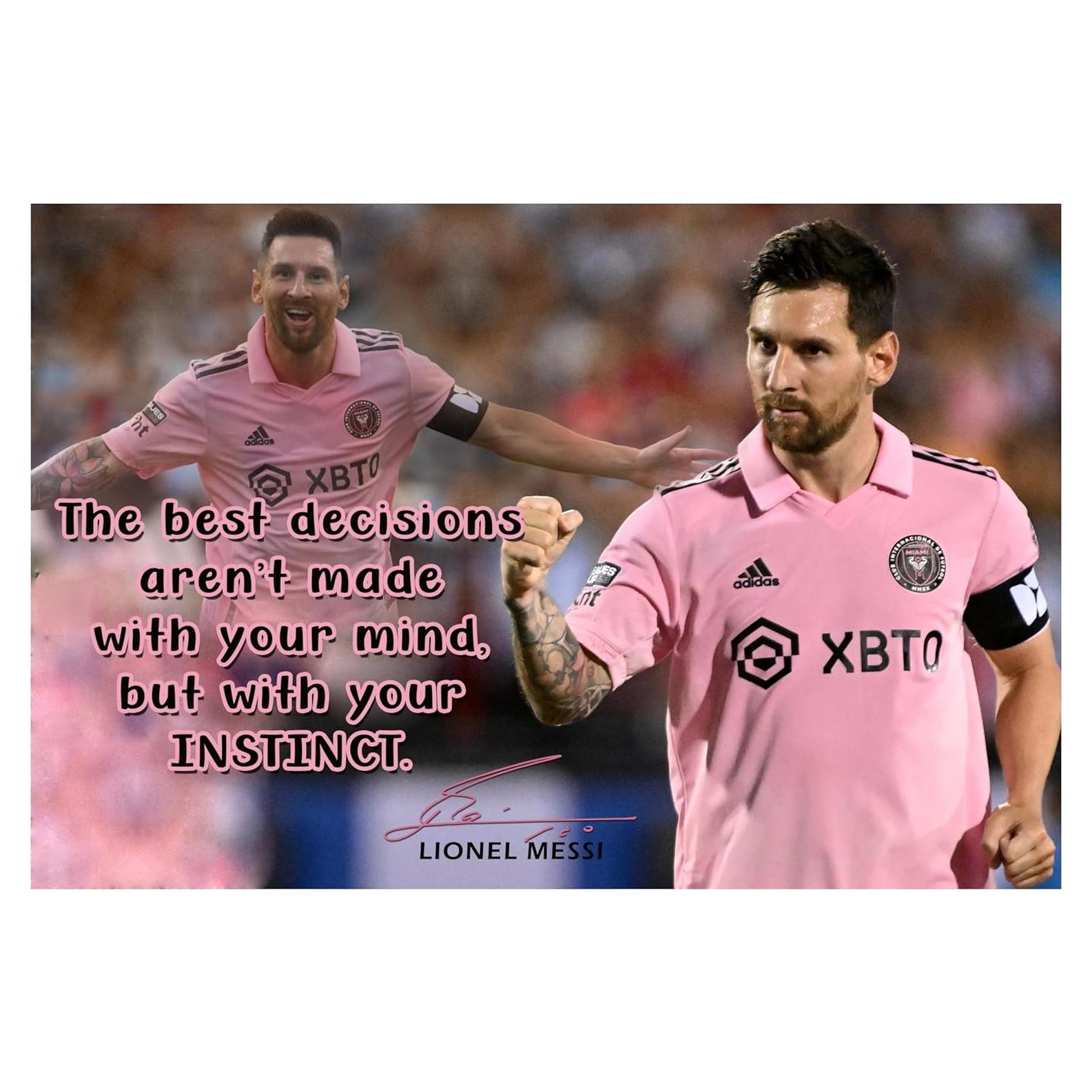 Póster Motivacional Lionel Messi 45.72x30.48 cm Alta Calidad