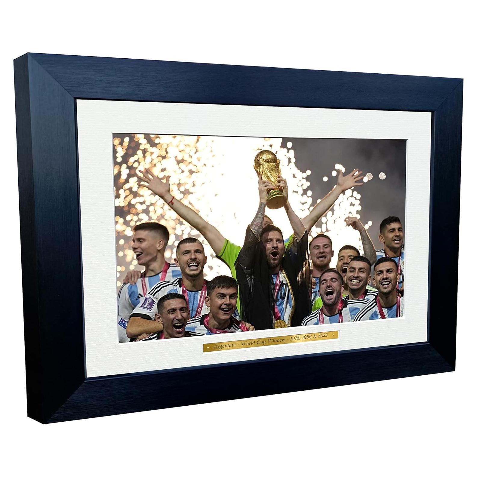 Foto enmarcada autografiada Argentina Copa Mundial 2022