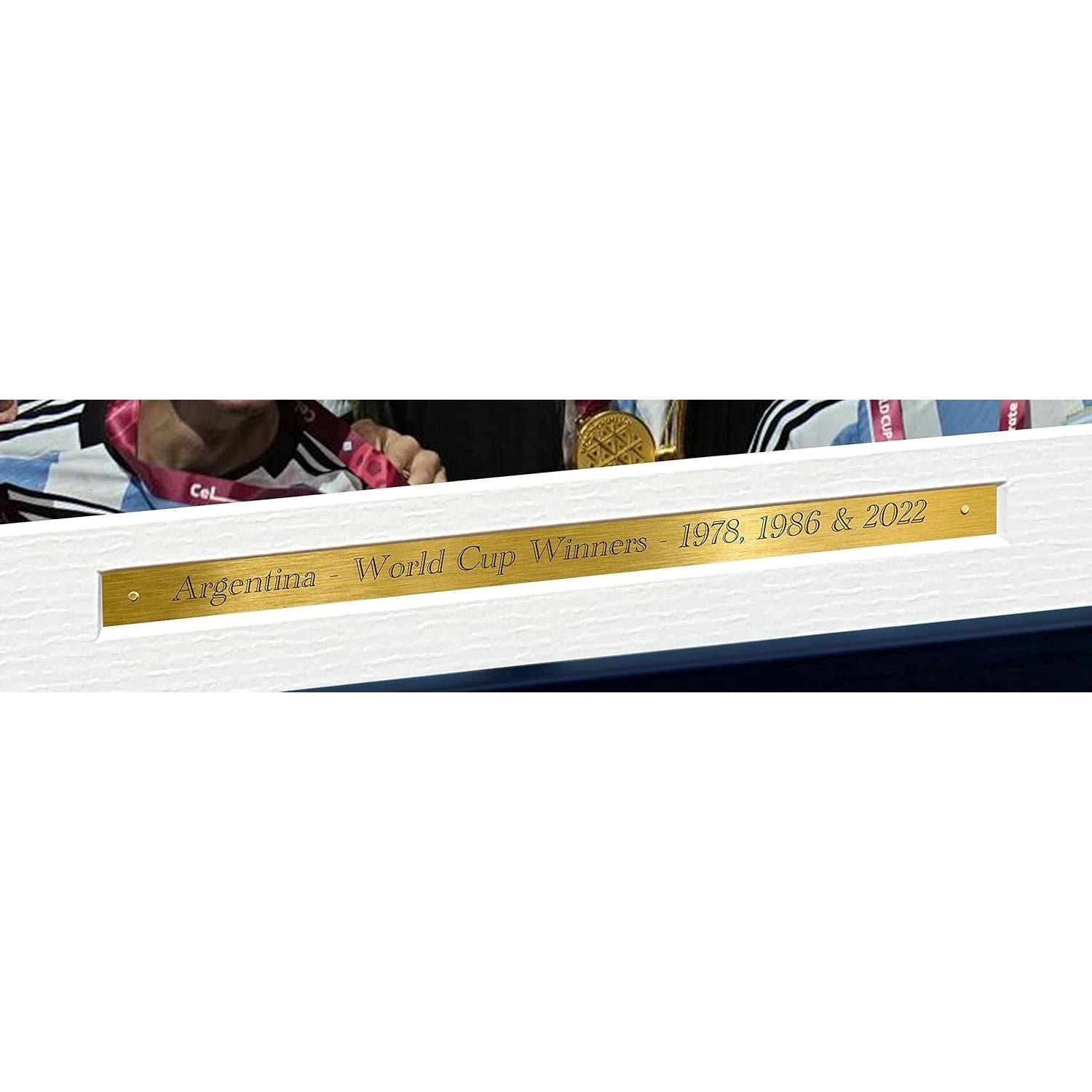 Foto enmarcada autografiada Argentina Copa Mundial 2022