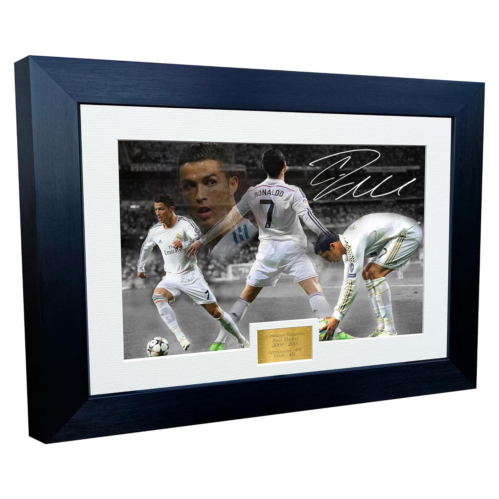 Foto Autografiada Real Madrid Cristiano Ronaldo A4 Marco