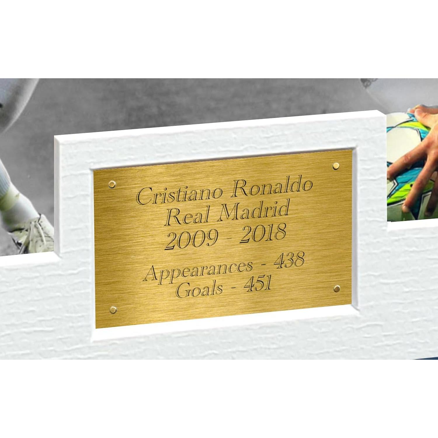 Foto Autografiada Real Madrid Cristiano Ronaldo A4 Marco