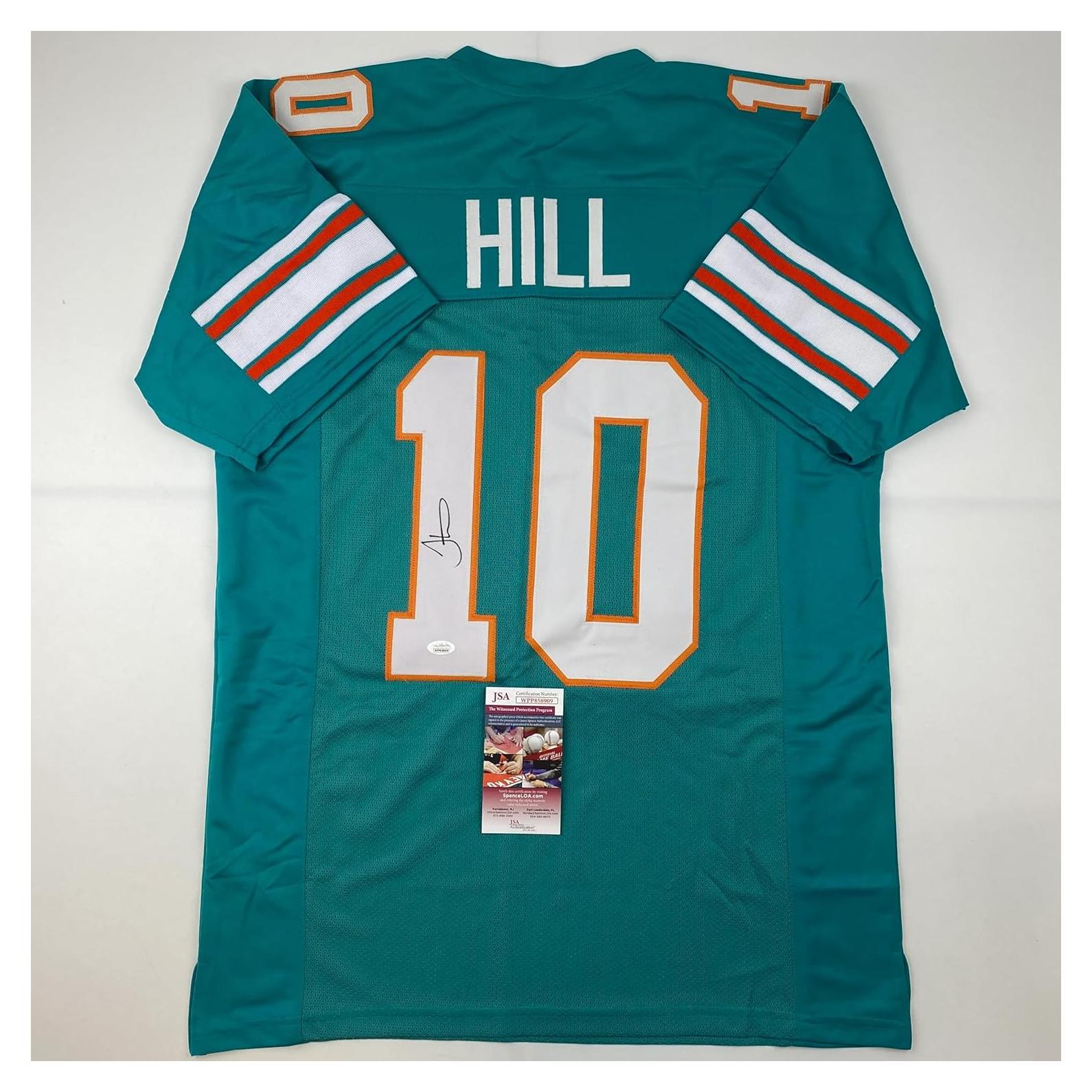 Camiseta de fútbol retro Tyreek Hill firmada - Teal