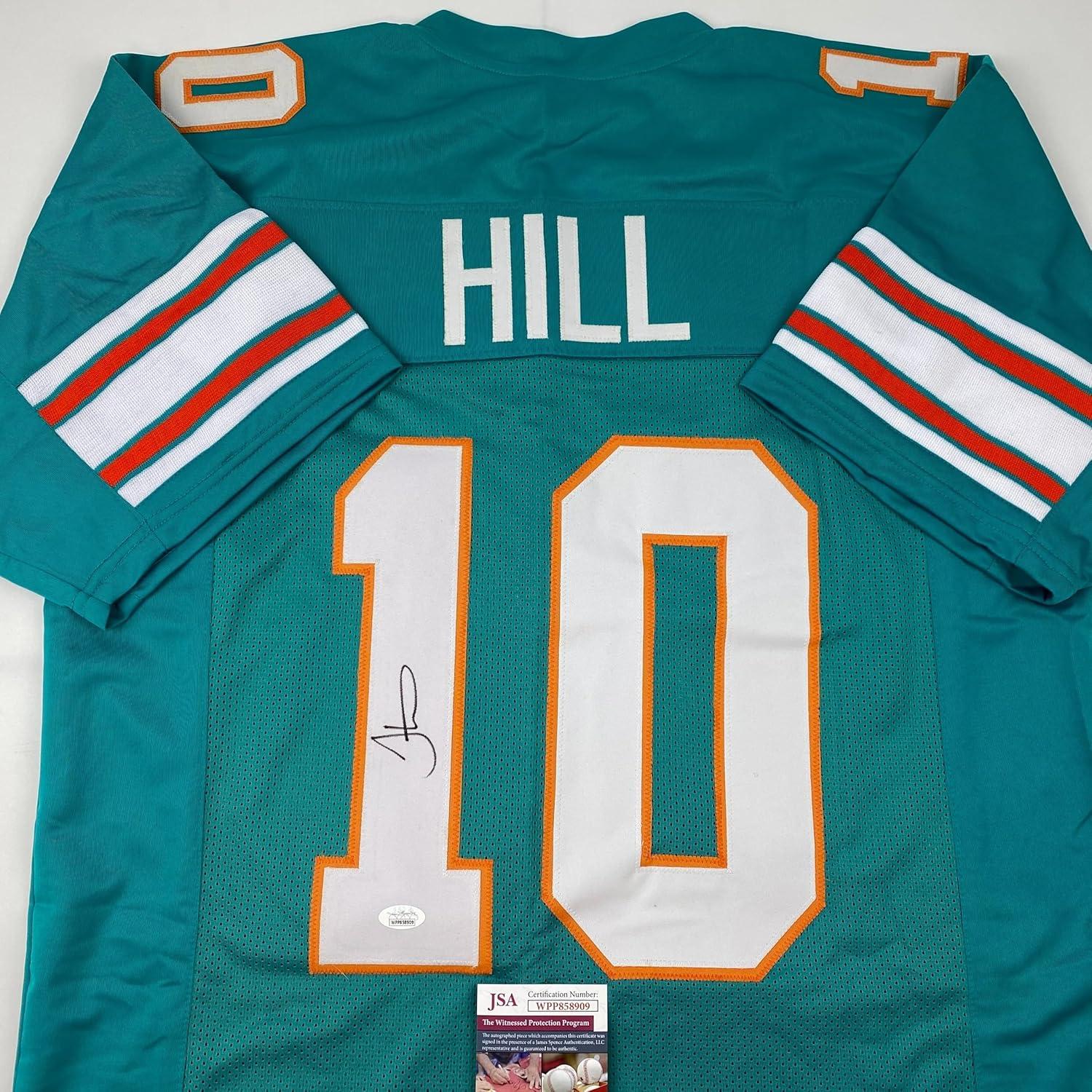 Camiseta de fútbol retro Tyreek Hill firmada - Teal