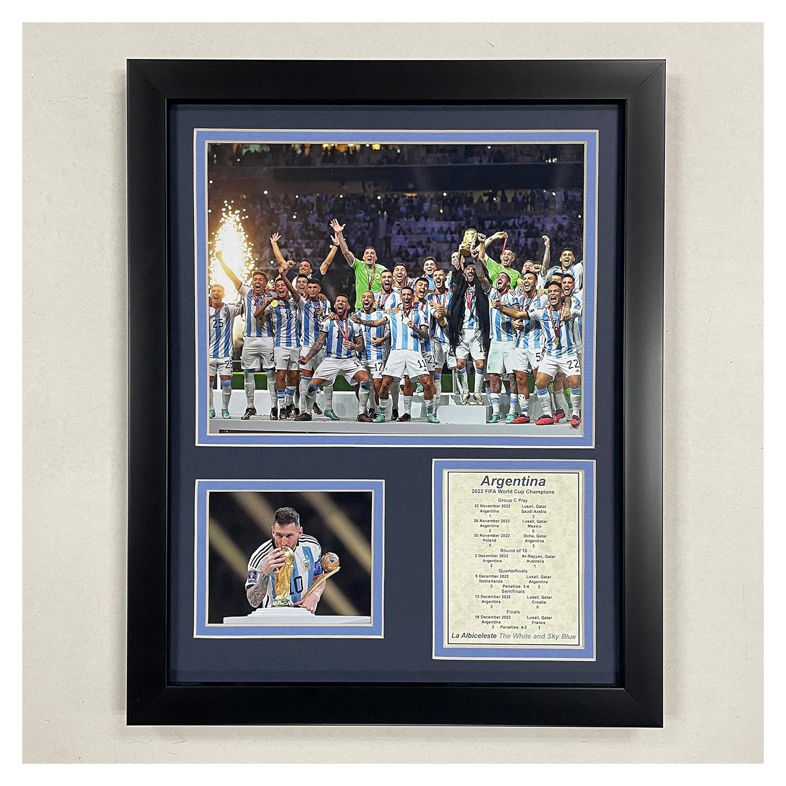 Collage Enmarcado Copa Mundial 2022 Argentina 38x30cm