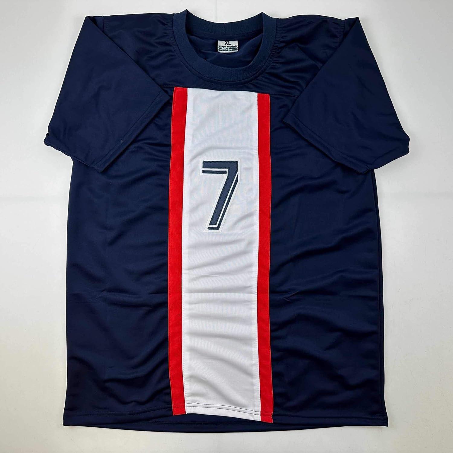 Camiseta de fútbol autografiada Kylian Mbappé PSG XL