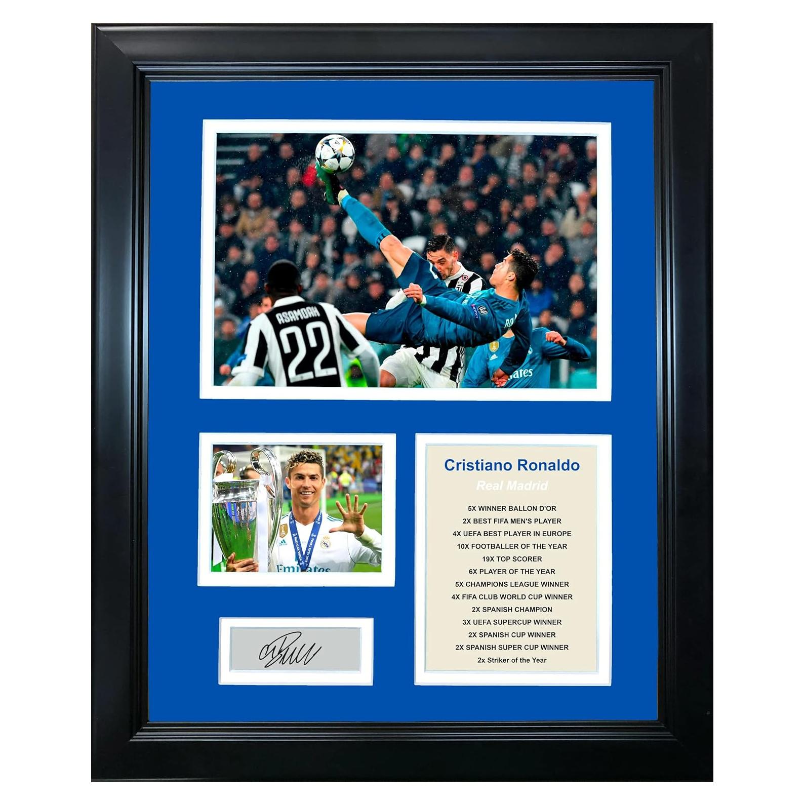 Collage enmarcado Cristiano Ronaldo Real Madrid 28x36 cm