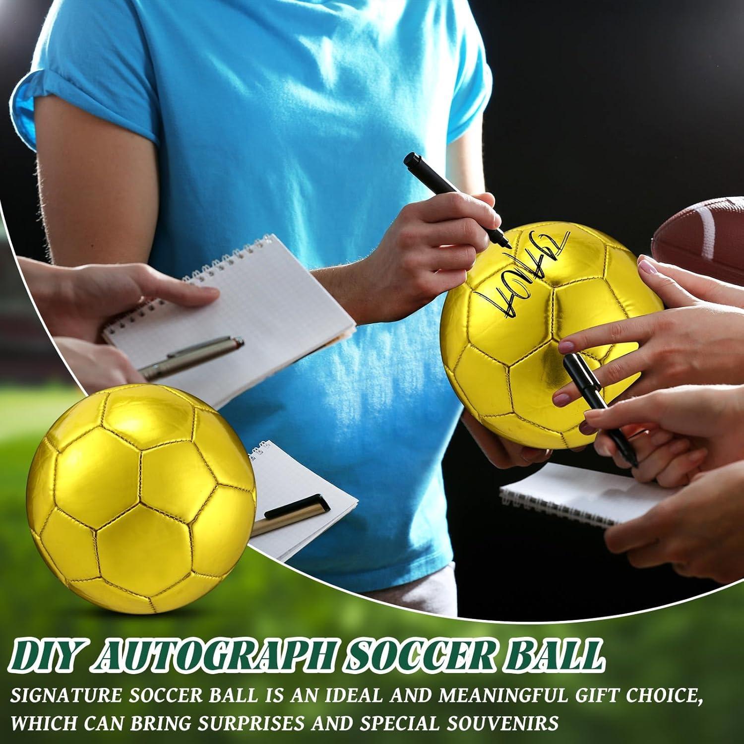 Balón de Fútbol Autografiado Dorado WinnerWhy Tamaño 2