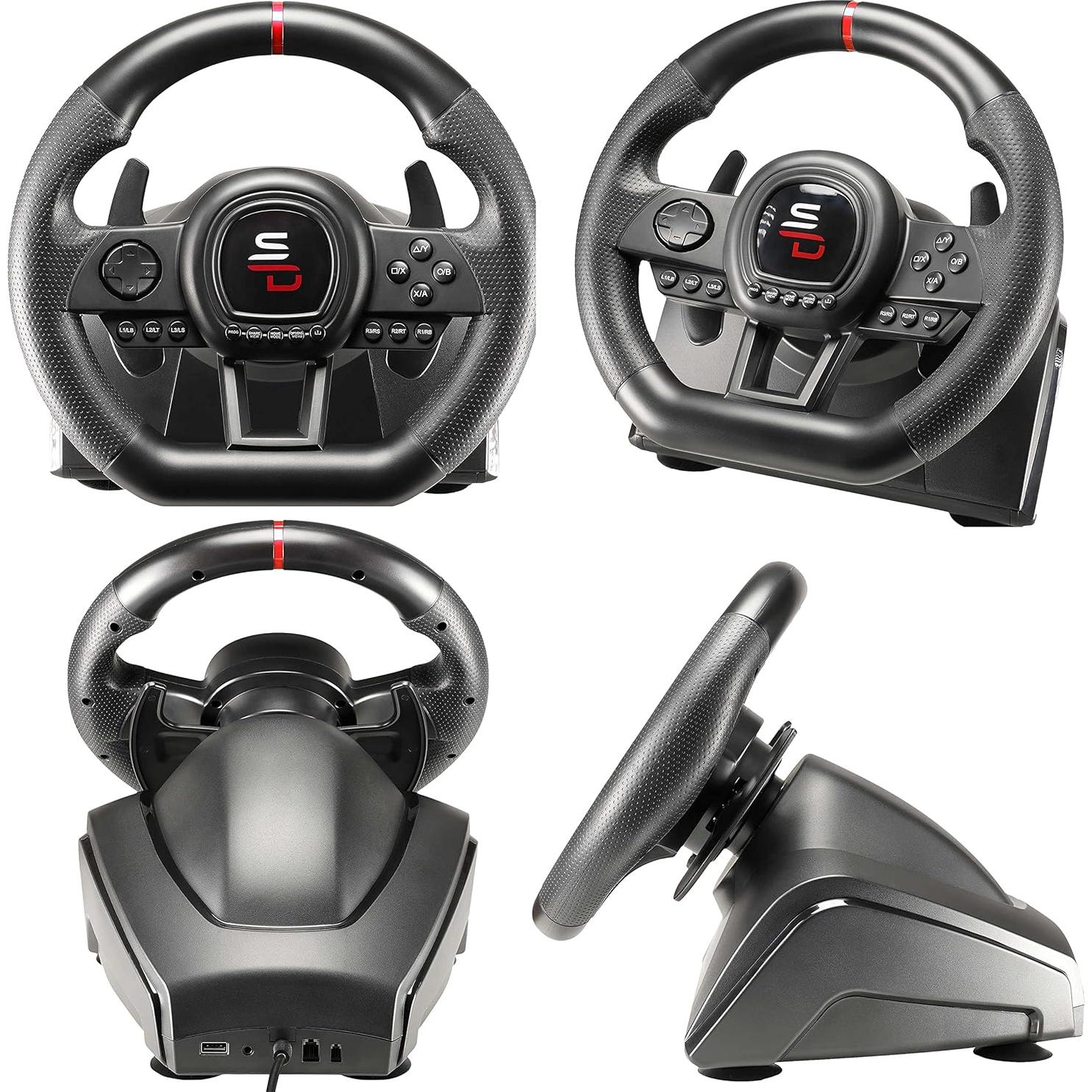 Volante Subsonic GS650-X con palanca y 3 pedales para consolas