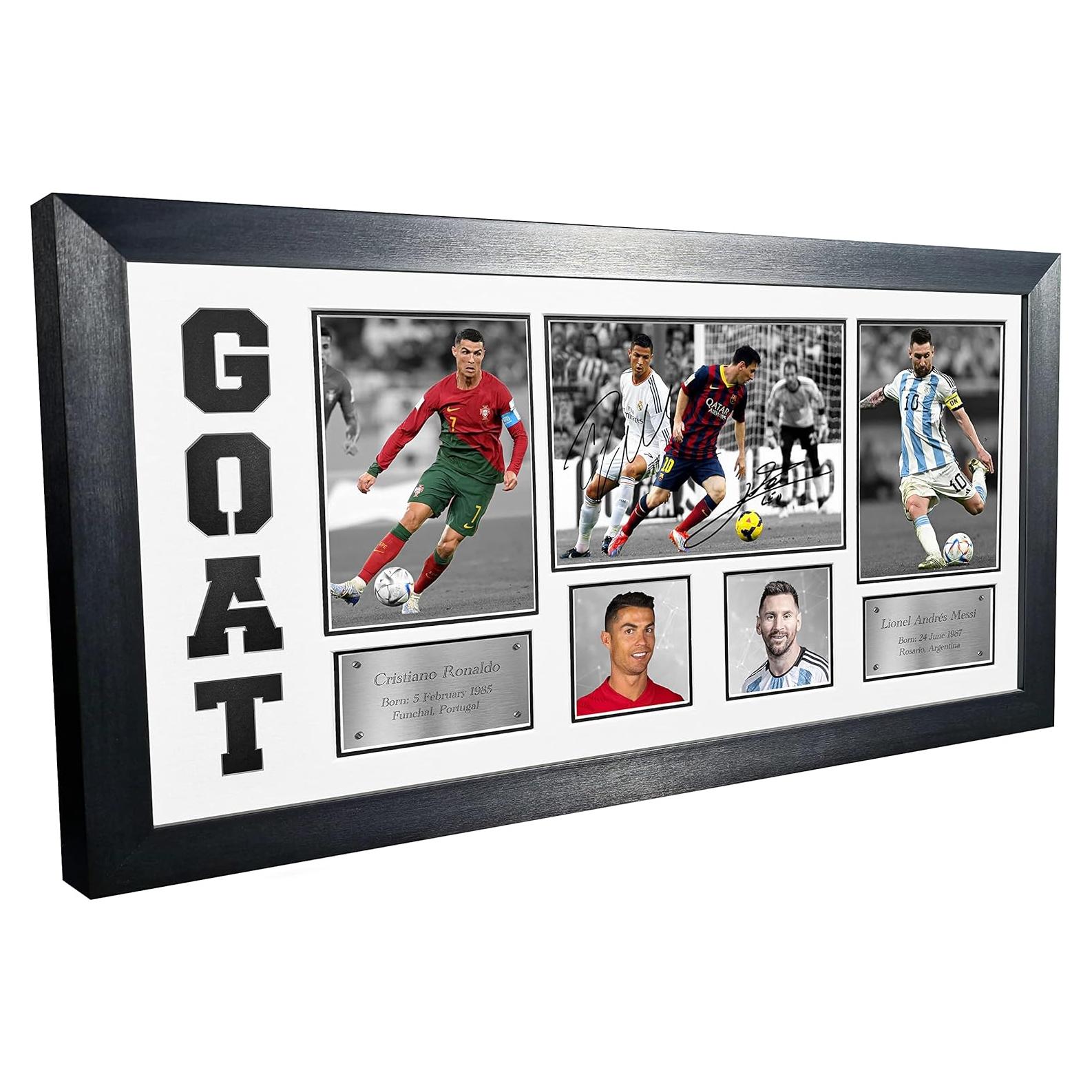 Montaje Fotográfico Cristiano Ronaldo y Lionel Messi - Marco 55x30cm