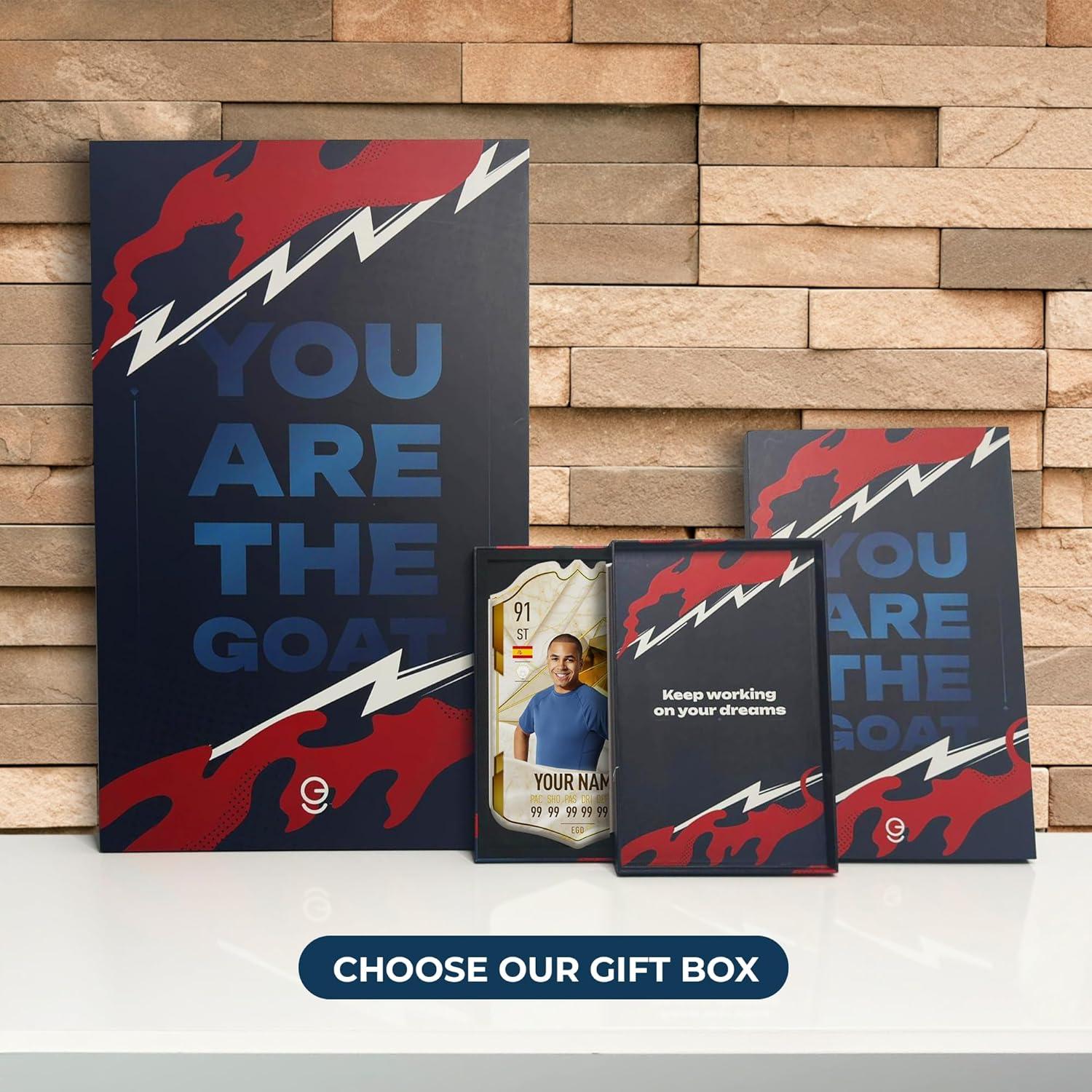 Placa Personalizada de Fútbol EGD - 21.6x14 cm con Cinta Adhesiva