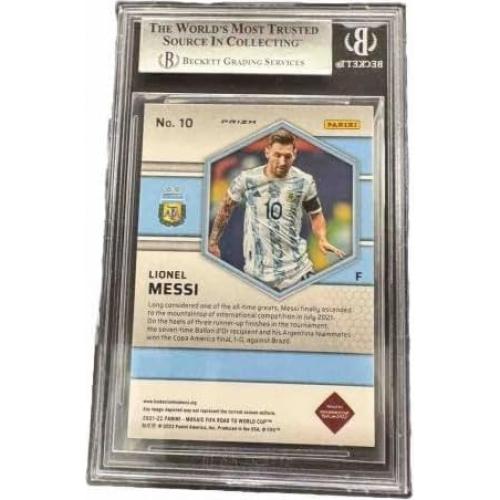 Tarjeta Firmada Lionel Messi 2021-22 Panini Mosaic #10 BAS