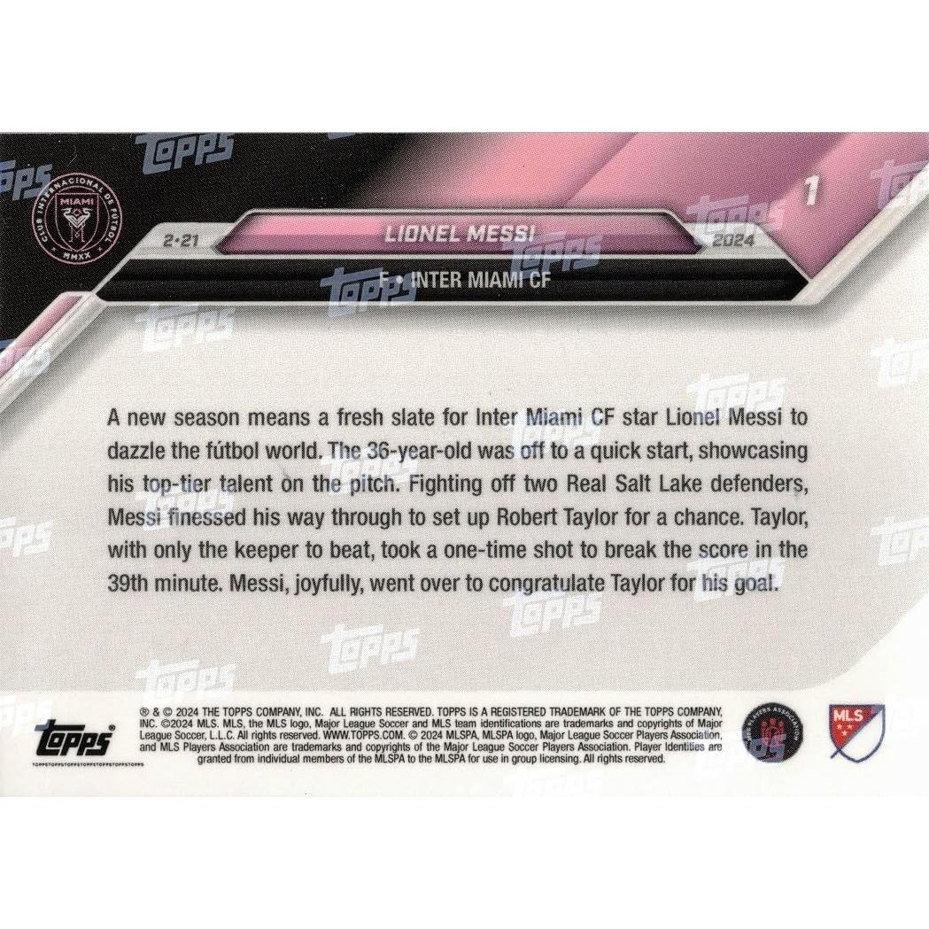 Tarjeta de Fútbol Lionel Messi 2024 Topps Now Inter Miami