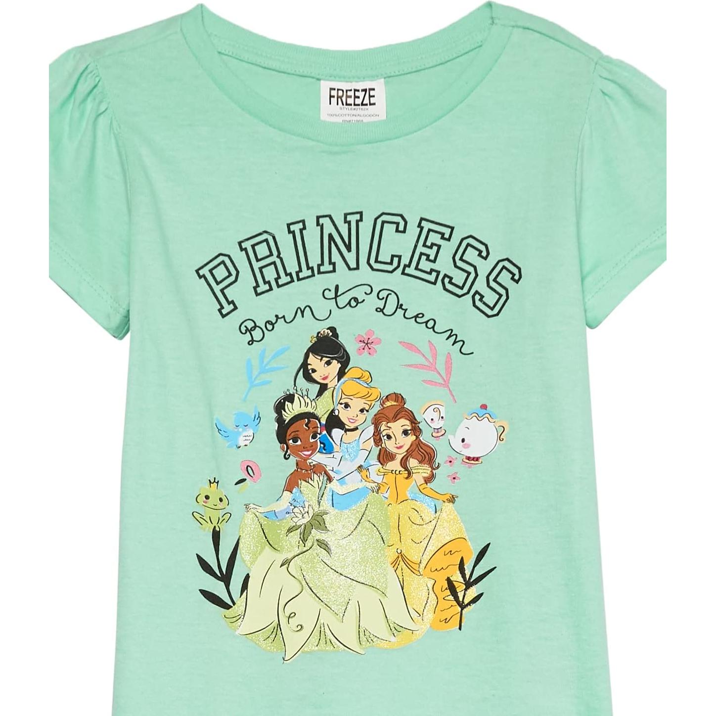 Camiseta Niñas Disney Princesas - Cenicienta, Bella, Tiana