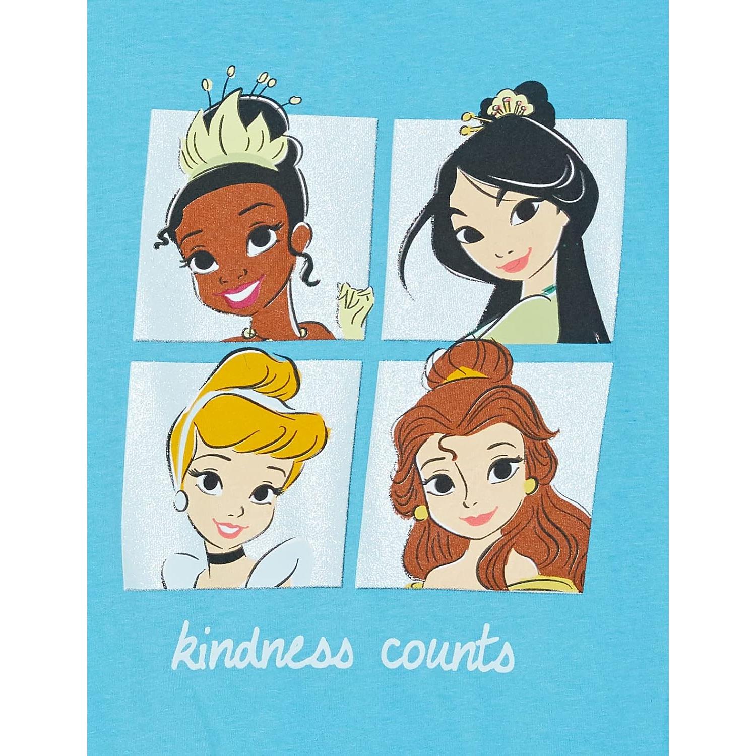 Camiseta Niñas Princesa Disney - Cenicienta, Bella, Tiana