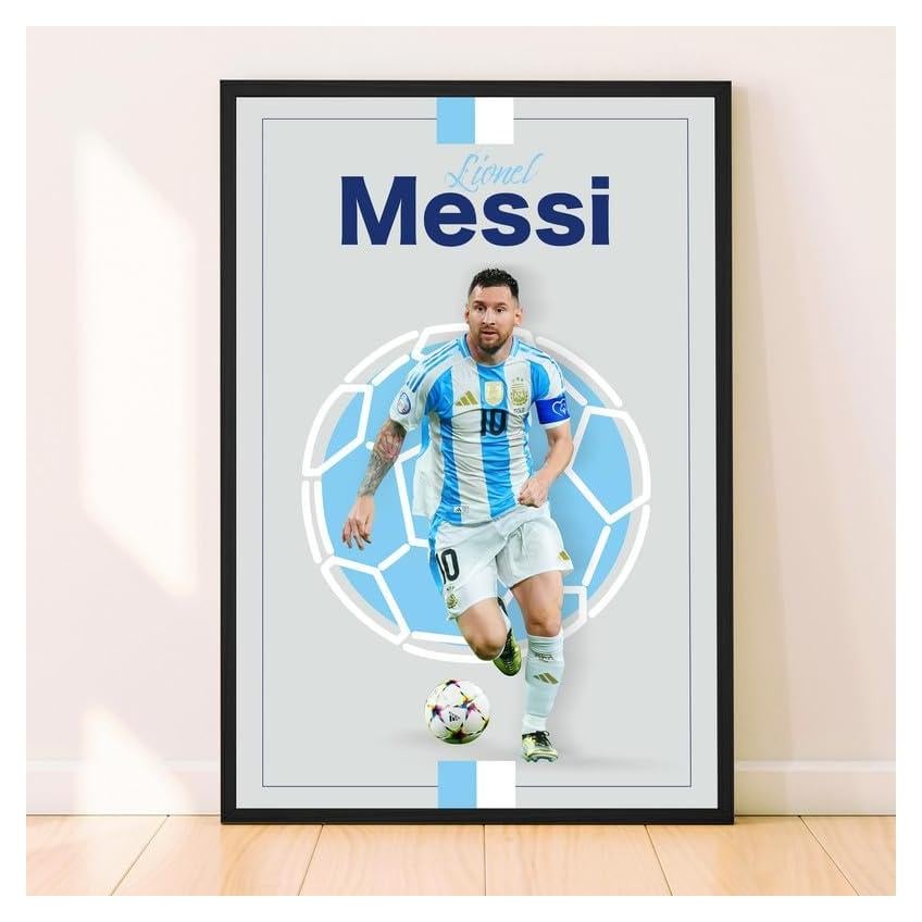 Póster de Fútbol Lionel Messi 40.64x50.8 cm Papel Satinado