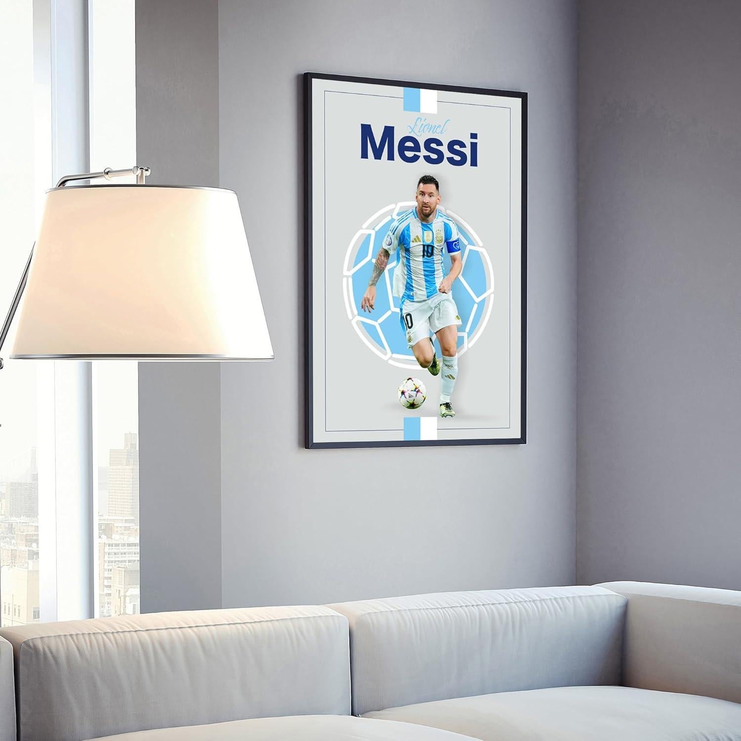 Póster de Fútbol Lionel Messi 40.64x50.8 cm Papel Satinado