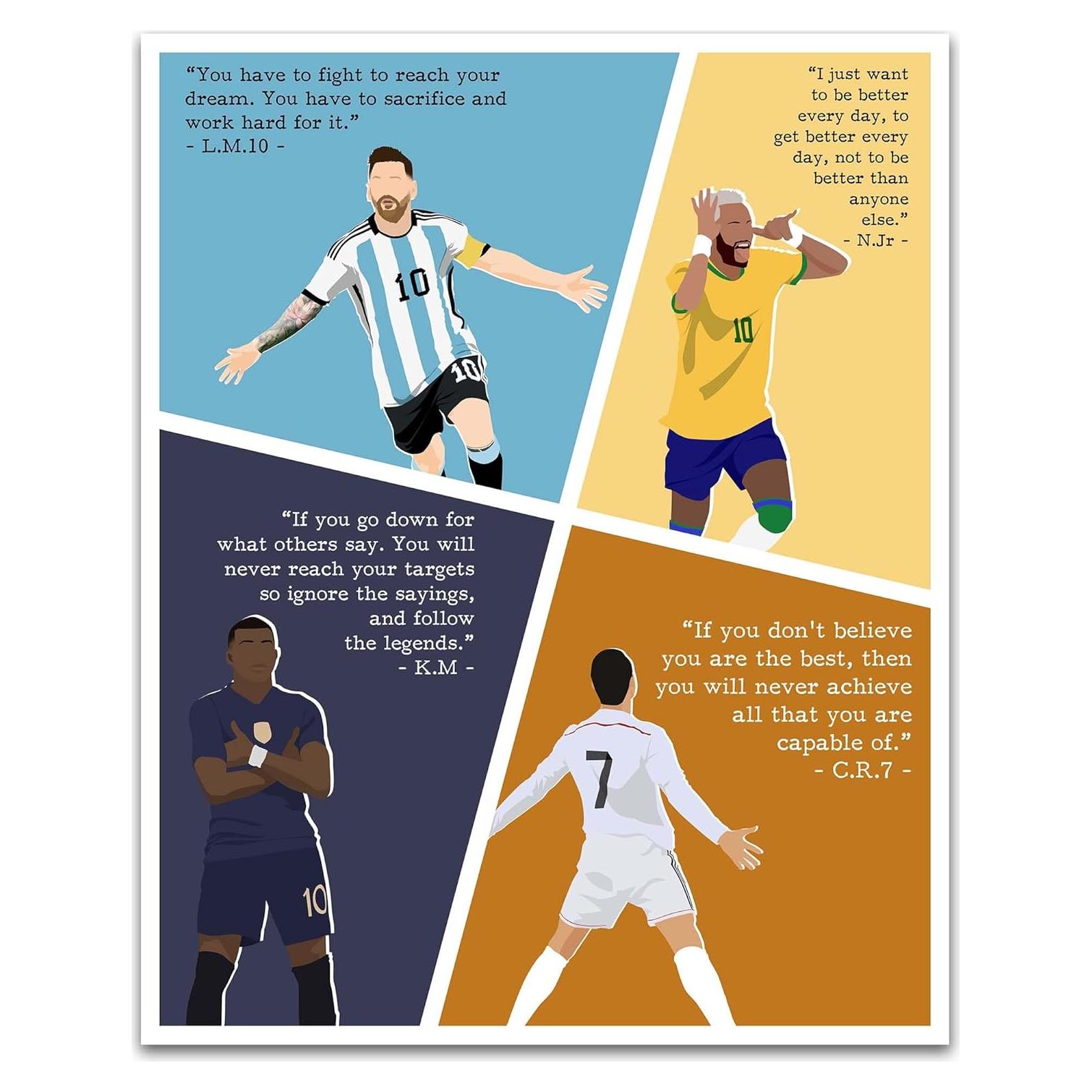 Arte Motivacional de Fútbol LOLUIS Sin Marco 40x50 cm