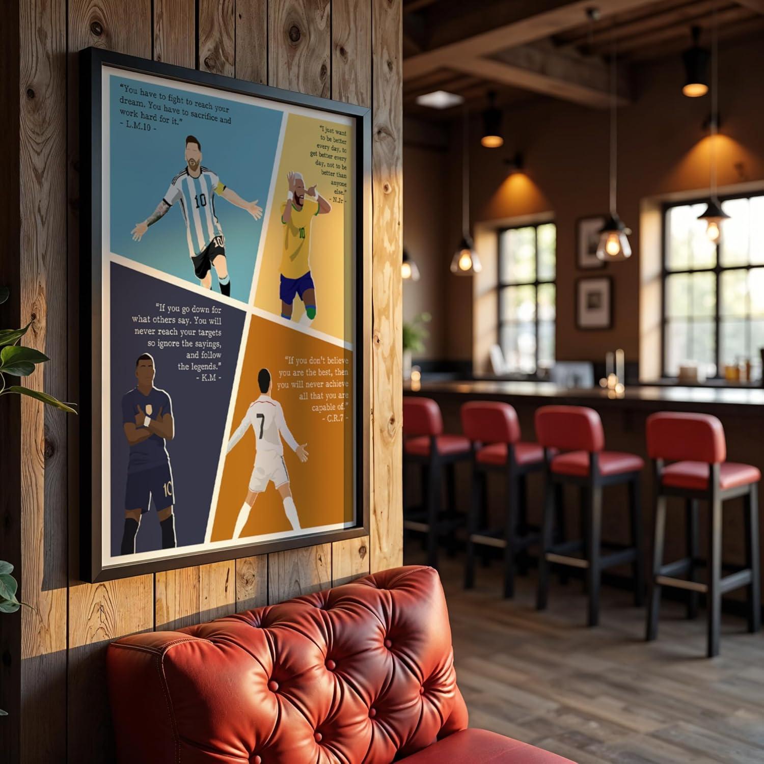 Arte Motivacional de Fútbol LOLUIS Sin Marco 40x50 cm