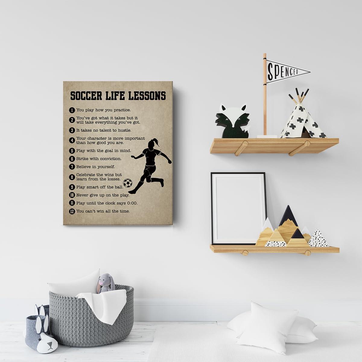 Póster de Lienzo de Fútbol 30x38 cm - Decoración Artística