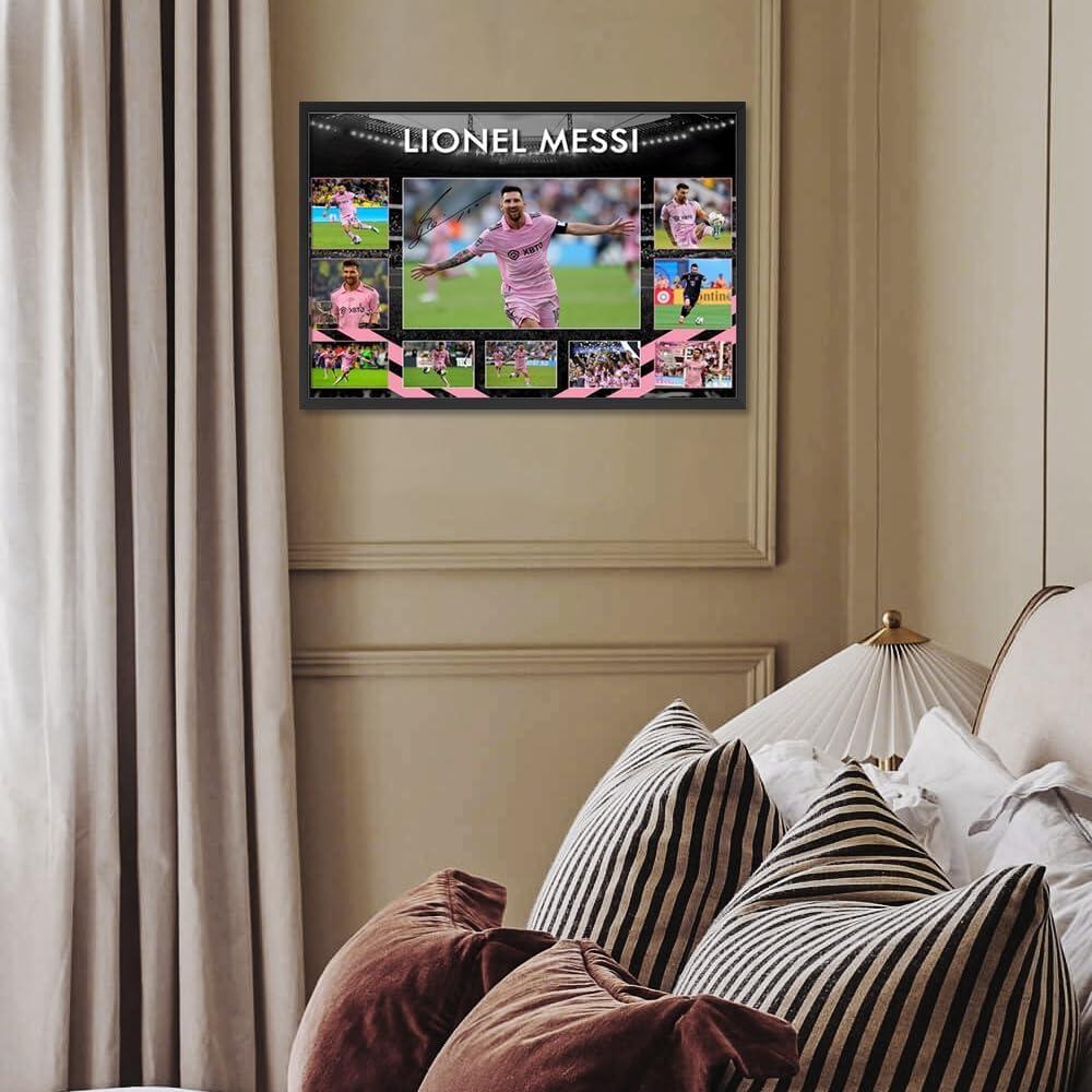 Póster Firmado Messi 40x60 cm Decoración Deportiva