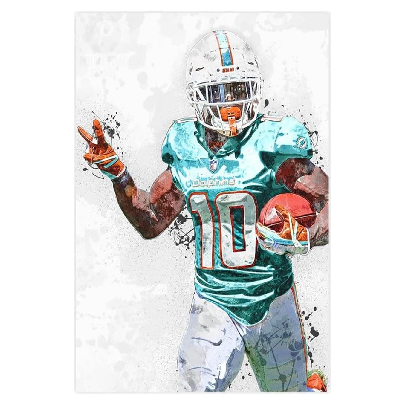 Póster Lienzo Tyreek Hill 45x30cm Decoración Alta Calidad