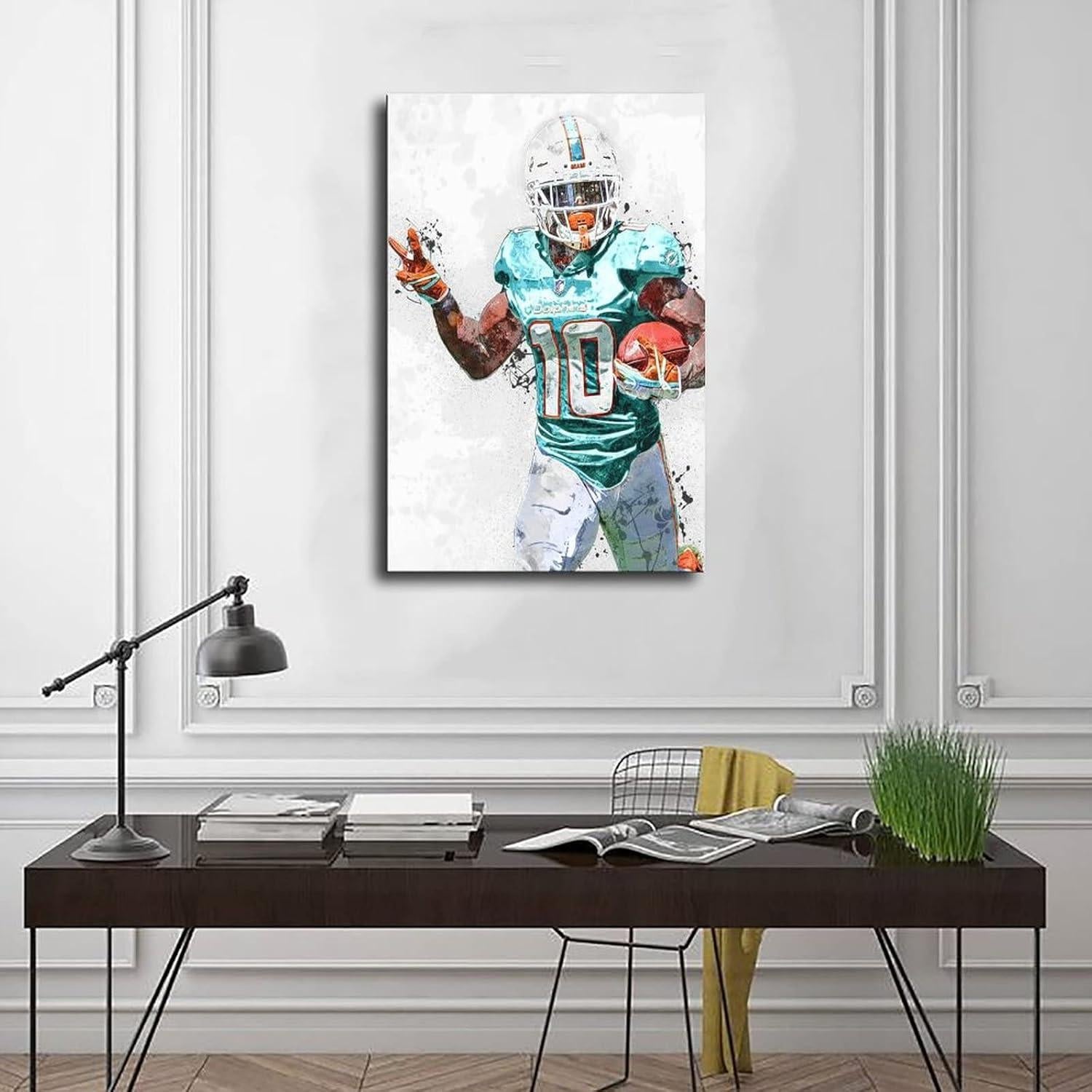 Póster Lienzo Tyreek Hill 45x30cm Decoración Alta Calidad