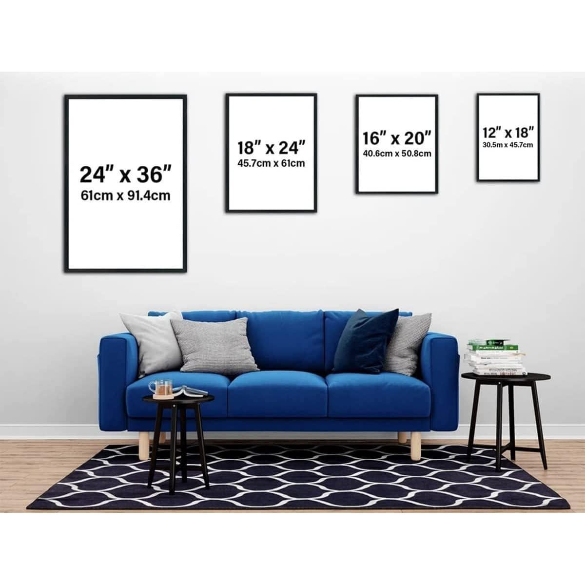 Póster de Arte de Viaje Barcelona Park Güell 28x23 cm Sin Marco