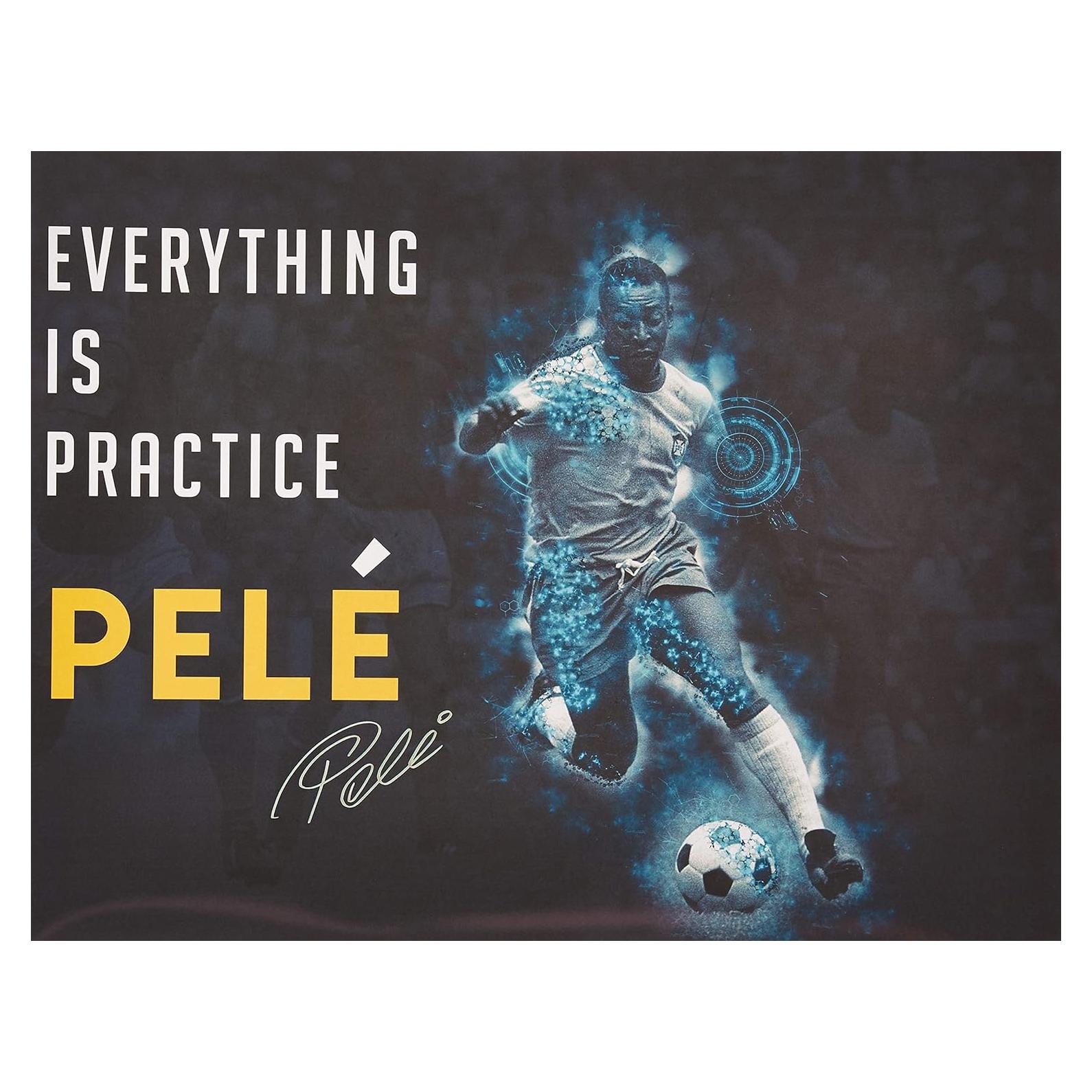 Póster Pelé Todo es Práctica 61x46 cm Brillante