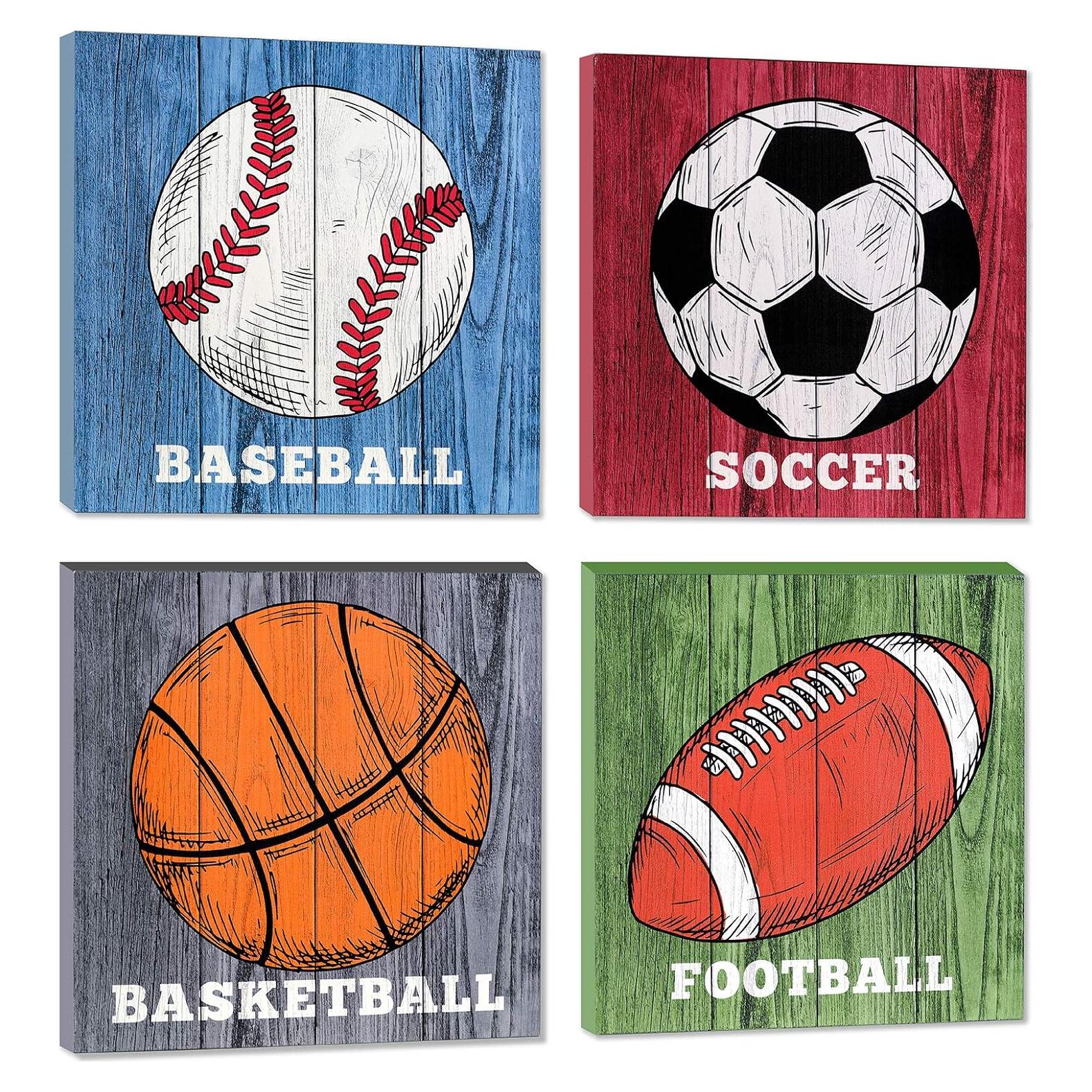 Paquete de 4 Señales Deportivas Colgantes Excello 30.48 cm