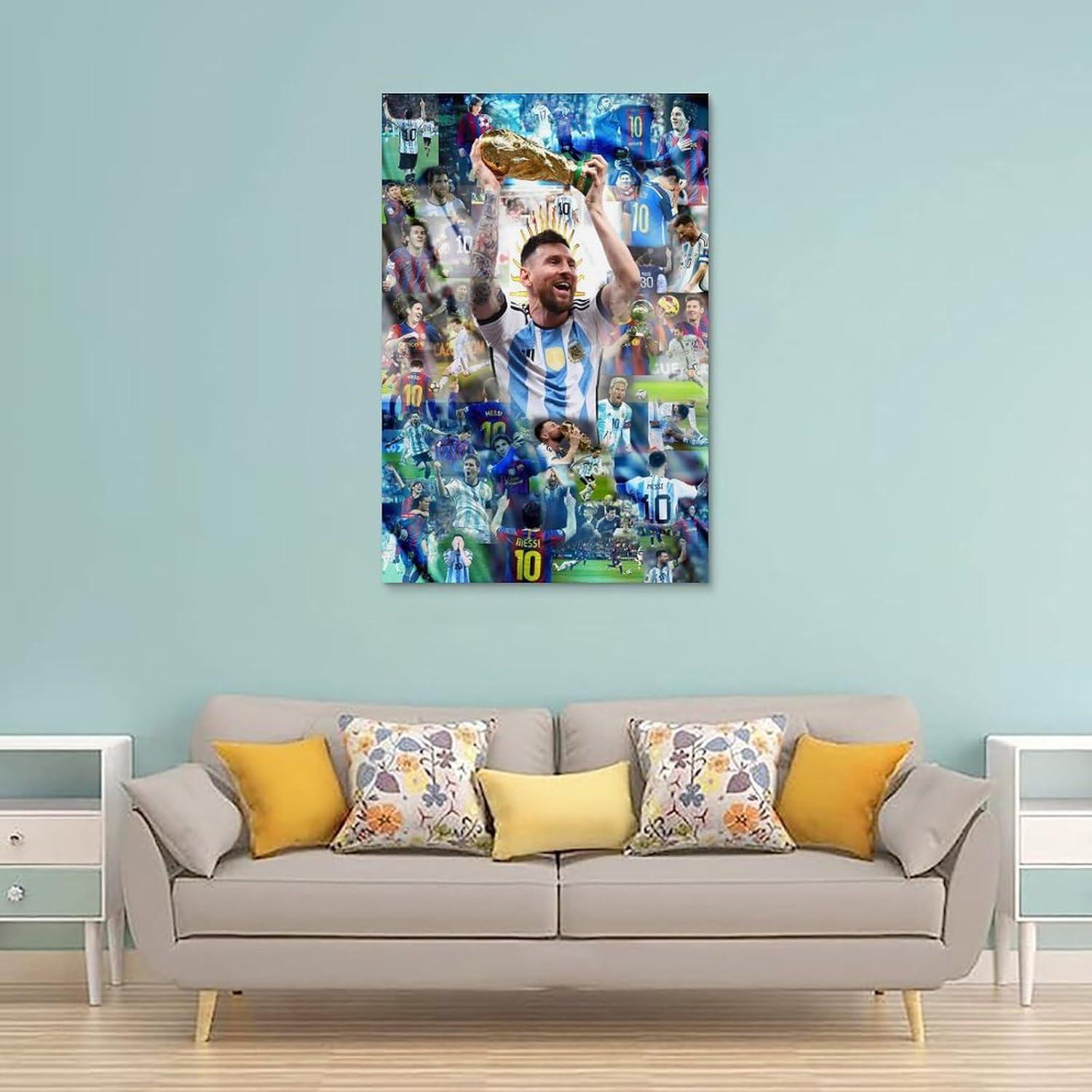 Póster de Fútbol Estrella Deportiva 90s Lienzo 30x45cm