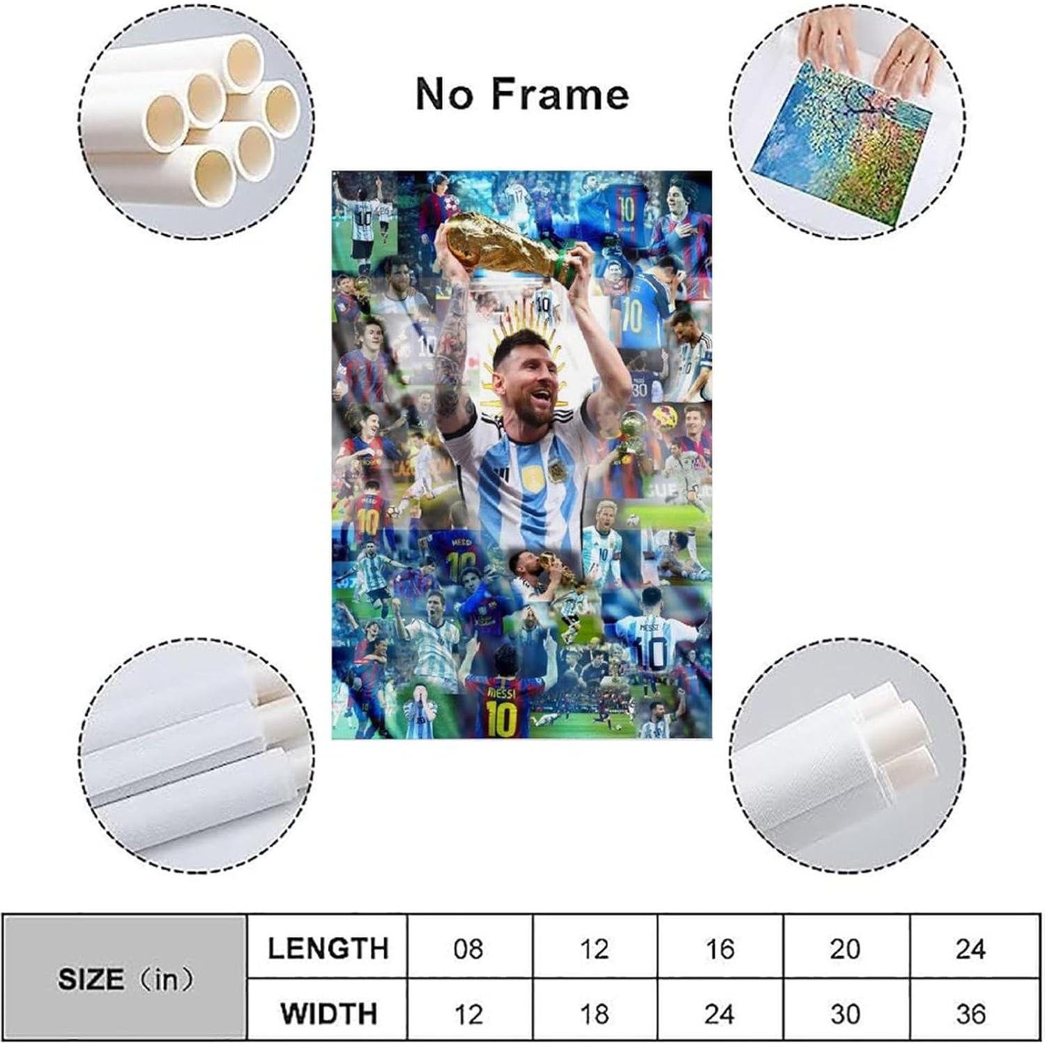 Póster de Fútbol Estrella Deportiva 90s Lienzo 30x45cm