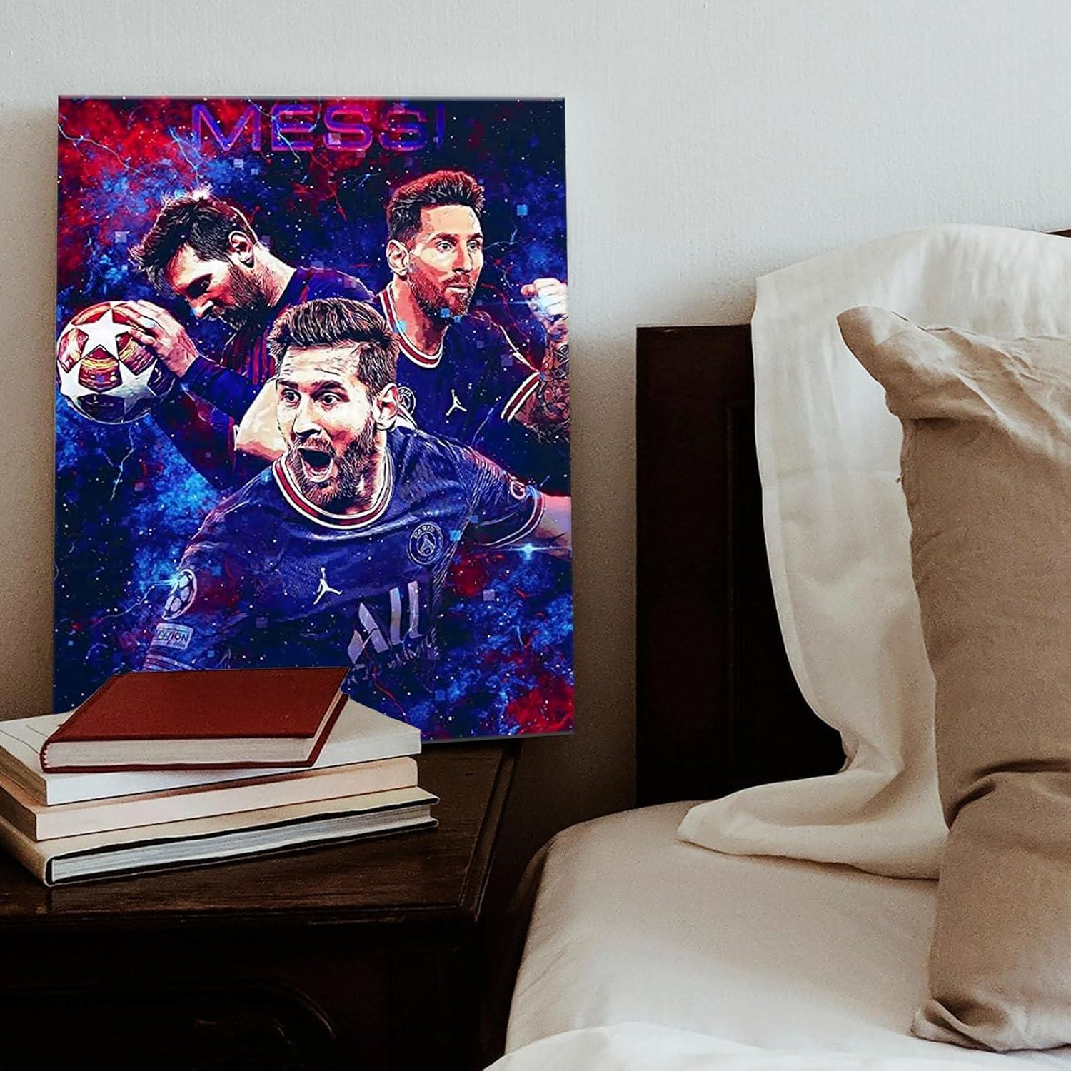 Lienzo de Pared Lionel Messi PSG y Barcelona 40.64x50.8cm