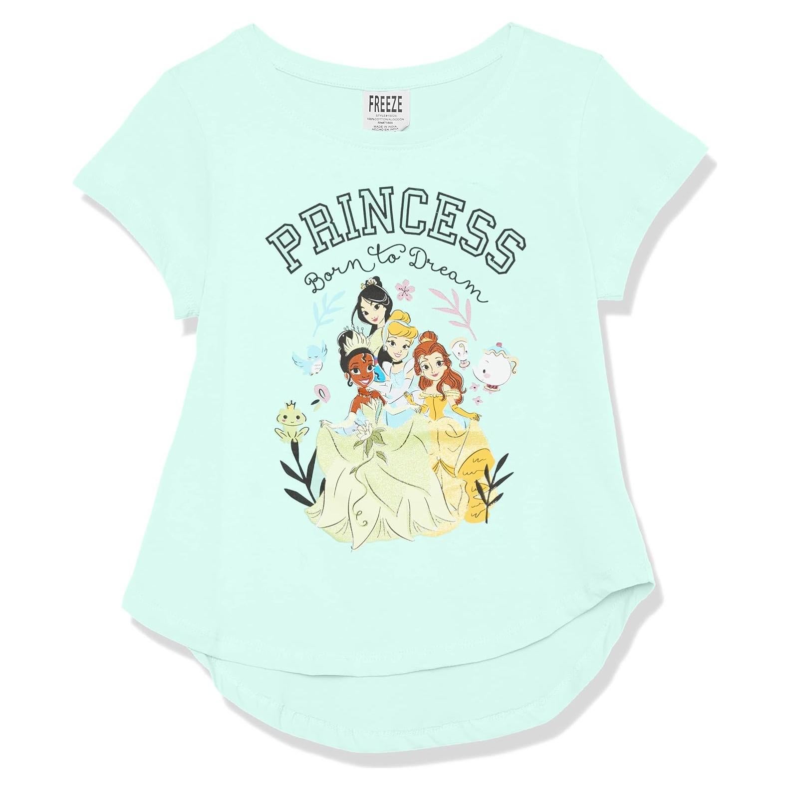 Camiseta Niñas Princesa Disney - Cenicienta, Bella, Tiana