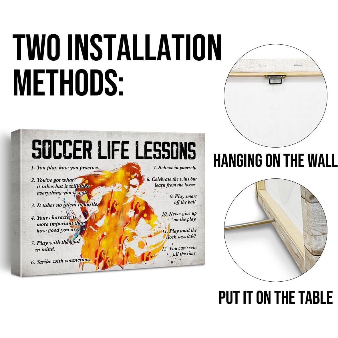 Póster de Fútbol Hijie en Lienzo 30x38 cm - Decoración Inspiradora