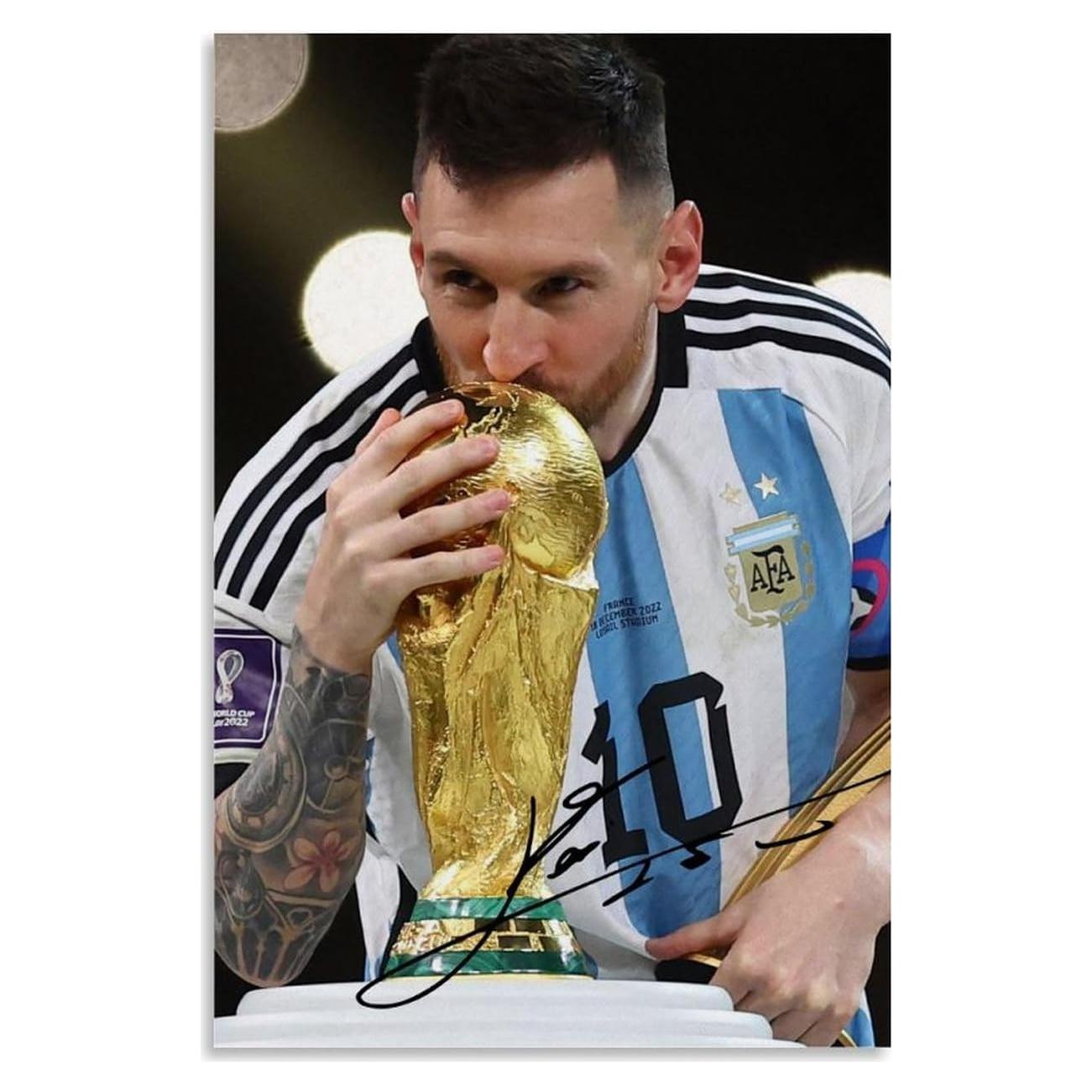 Póster Decorativo Lienzo Lionel Messi 20x30cm Sin Marco