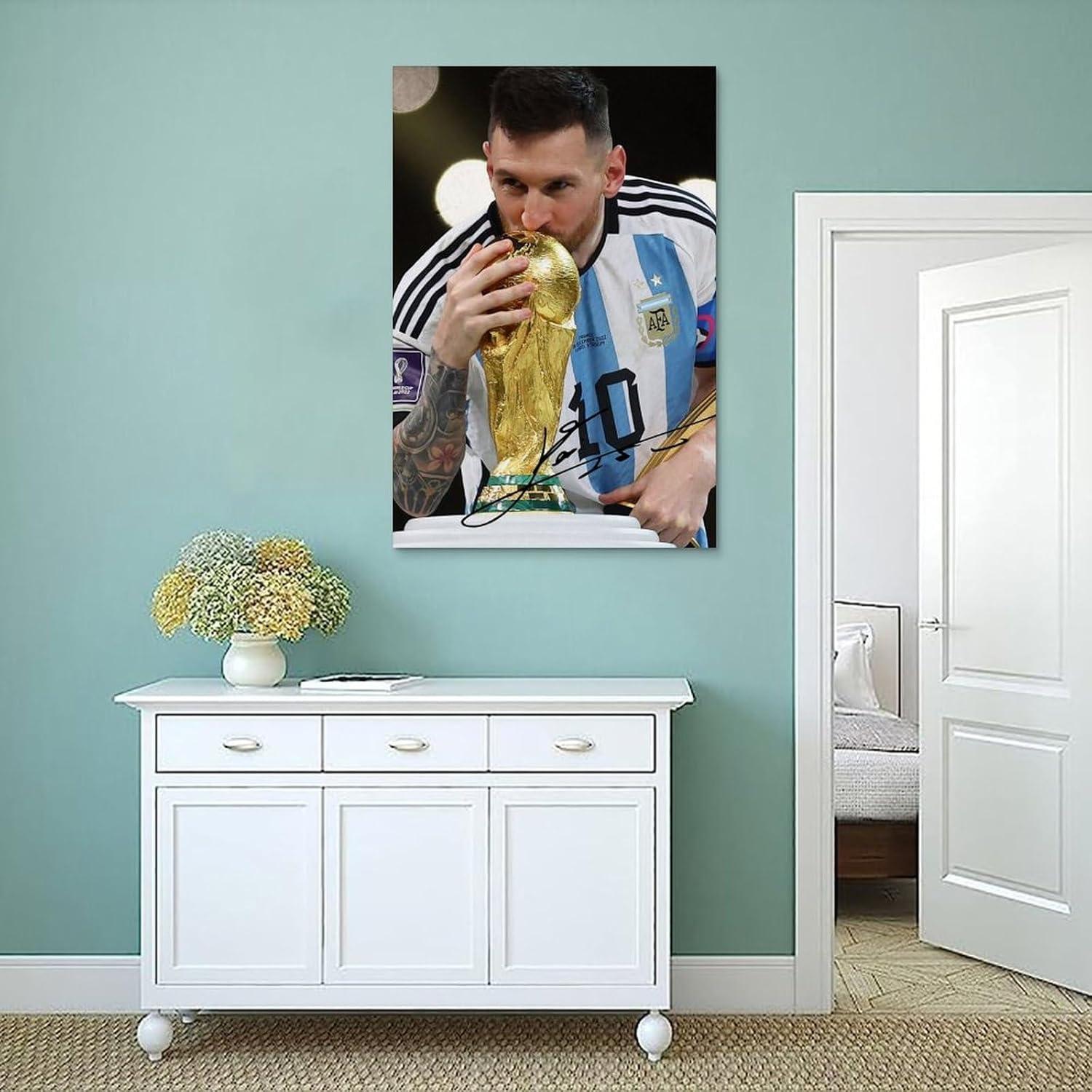 Póster Decorativo Lienzo Lionel Messi 20x30cm Sin Marco
