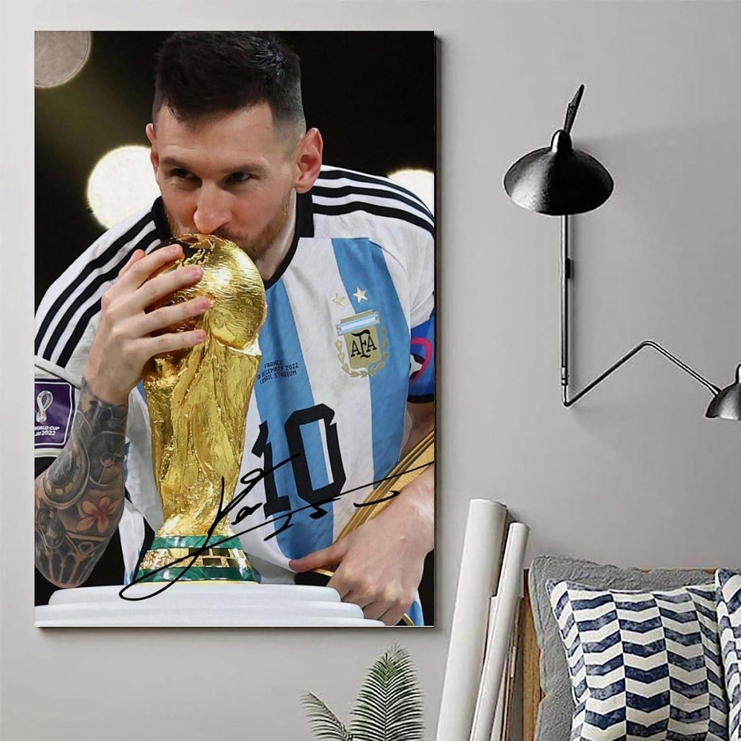 Póster Decorativo Lienzo Lionel Messi 20x30cm Sin Marco