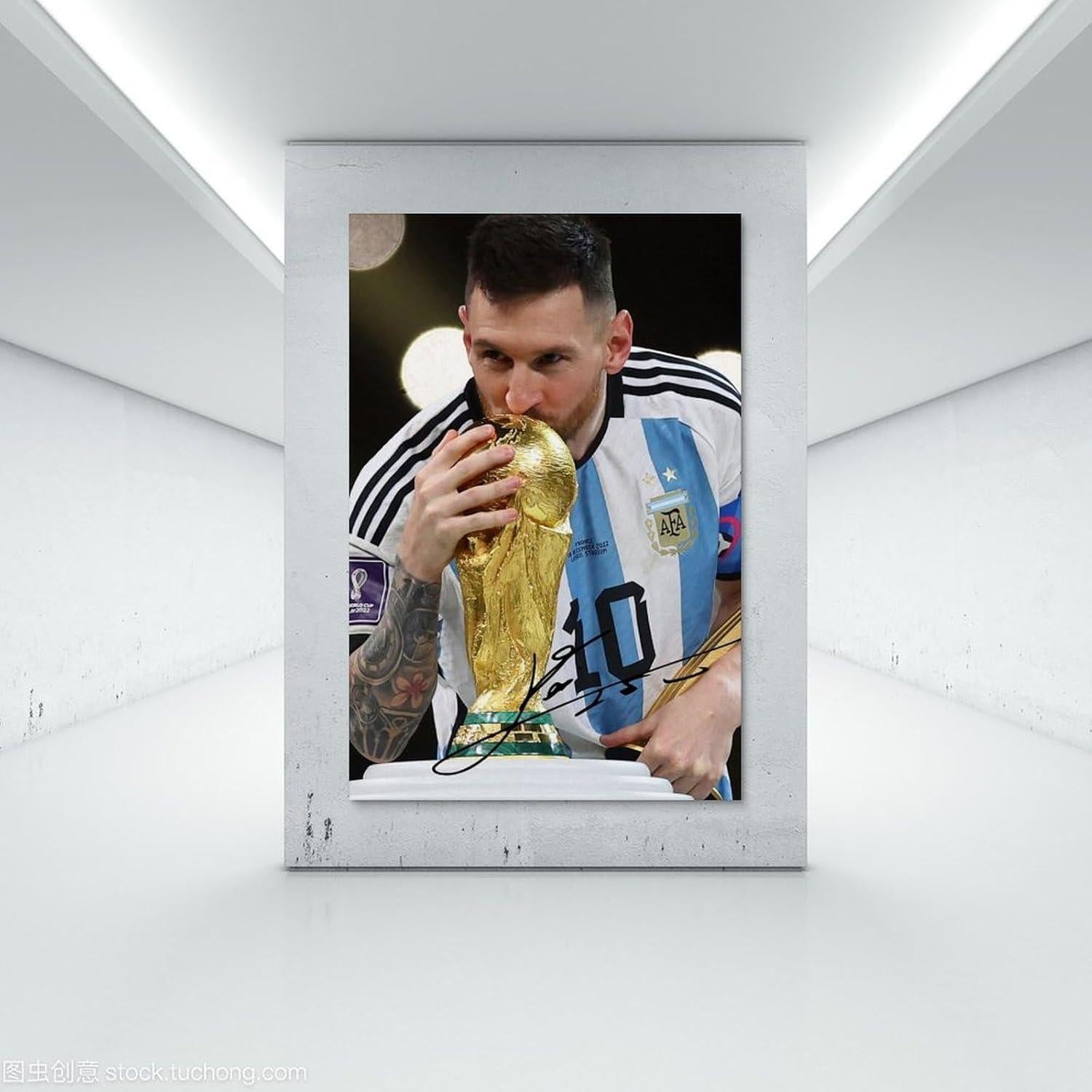 Póster Decorativo Lienzo Lionel Messi 20x30cm Sin Marco
