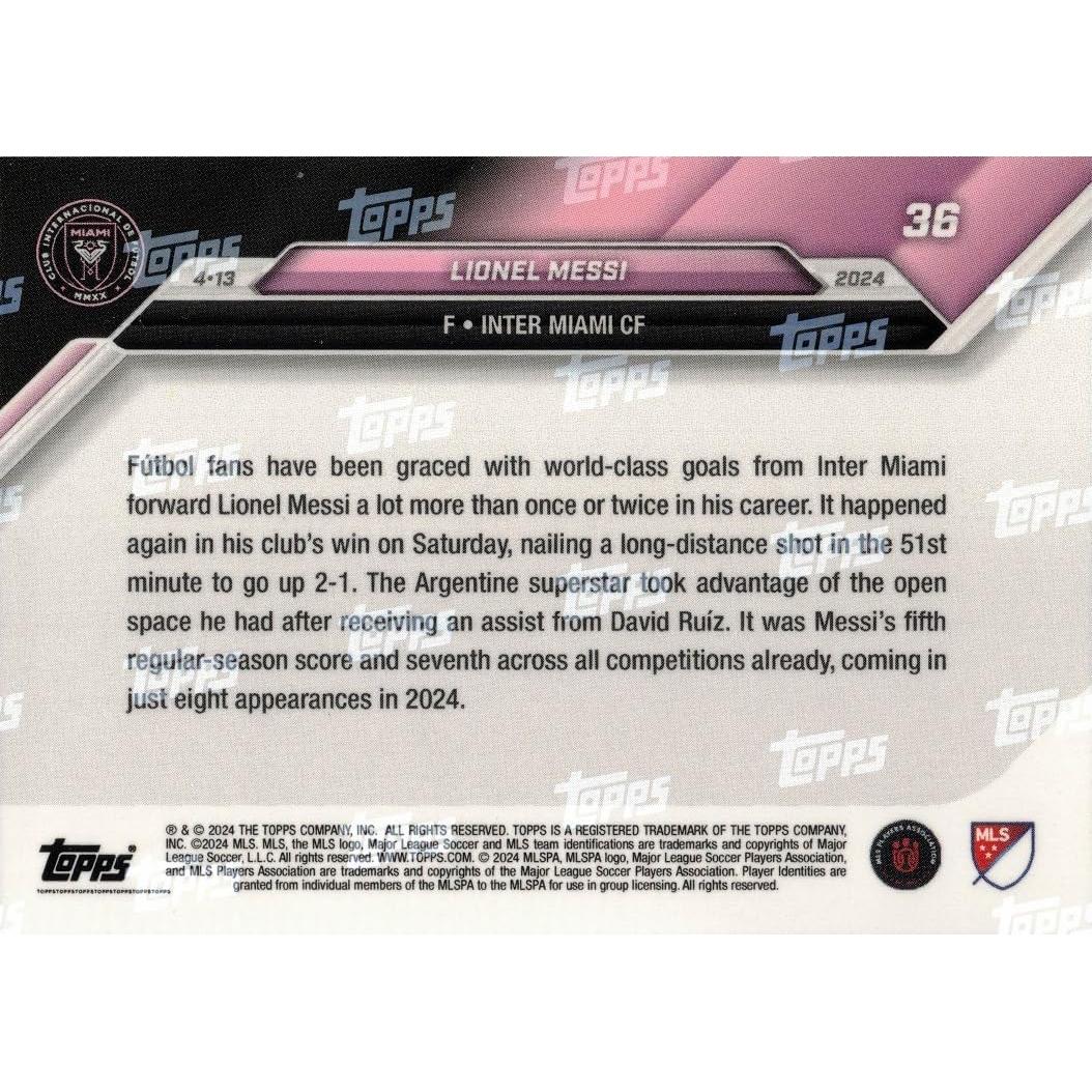 Tarjeta de Fútbol Lionel Messi Topps 2024 Inter Miami - Edición Limitada