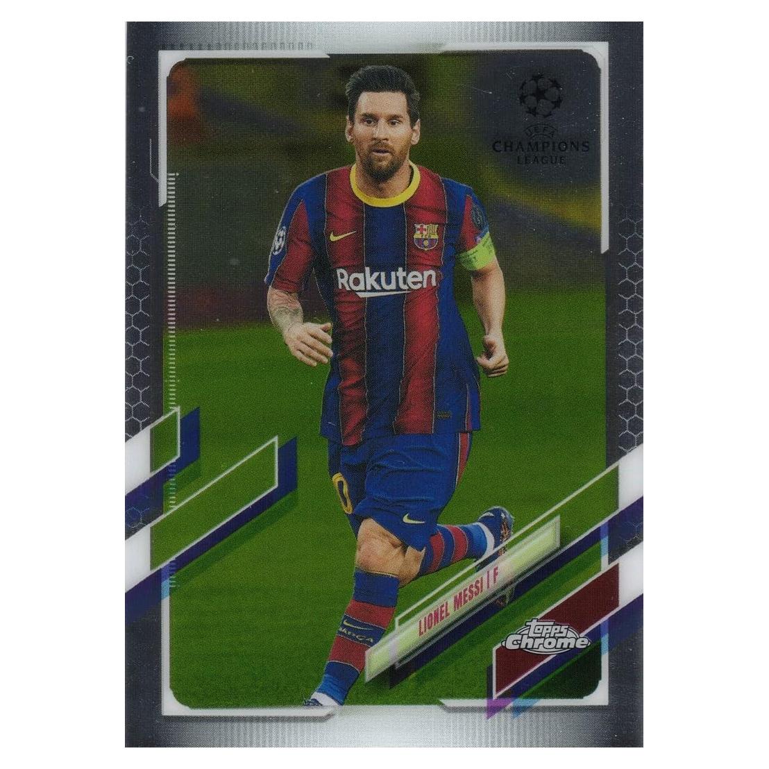 Tarjeta de Fútbol Topps Chrome Lionel Messi UCL 2020-21