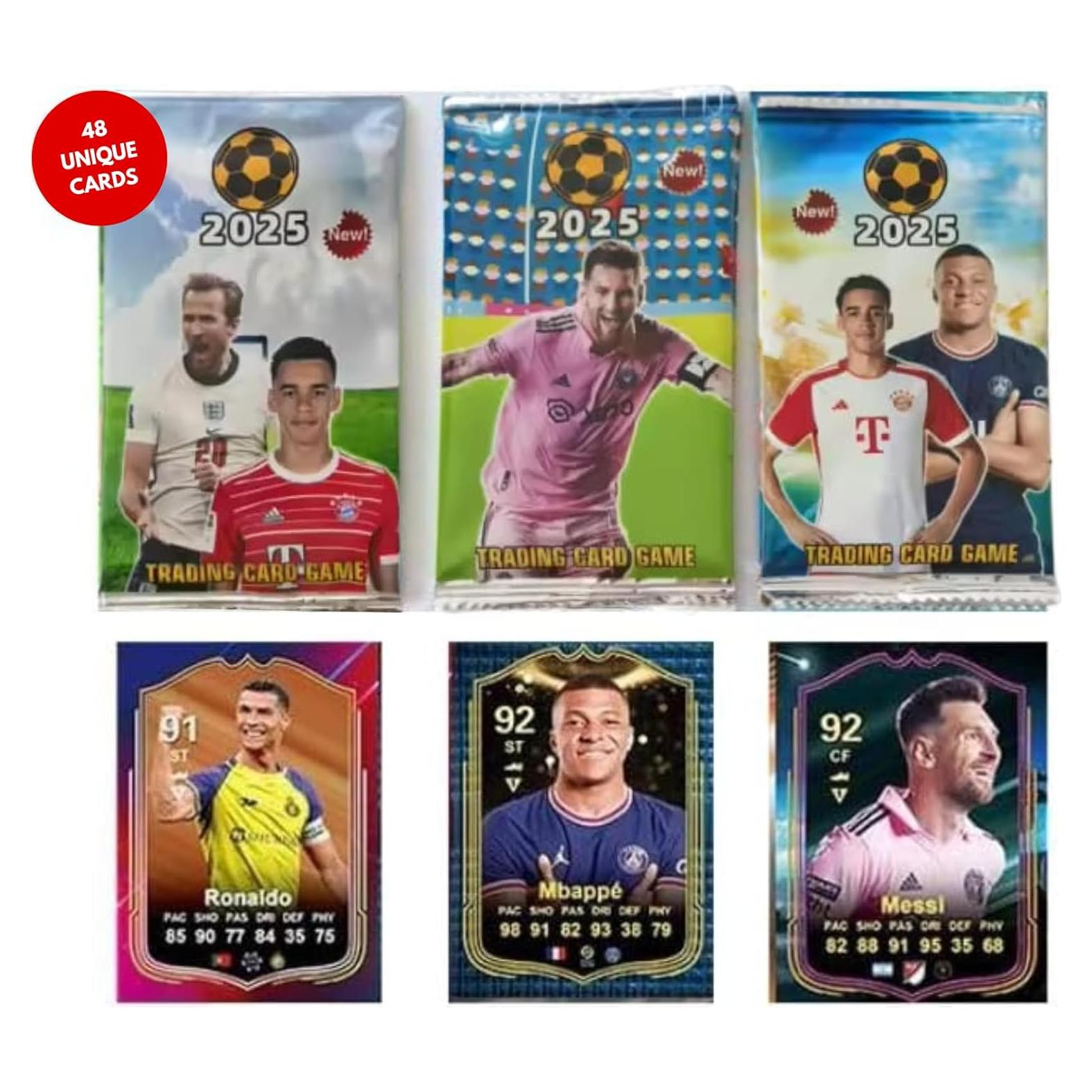 Tarjetas de Comercio de Fútbol 2025 - 48 Tarjetas Coleccionables