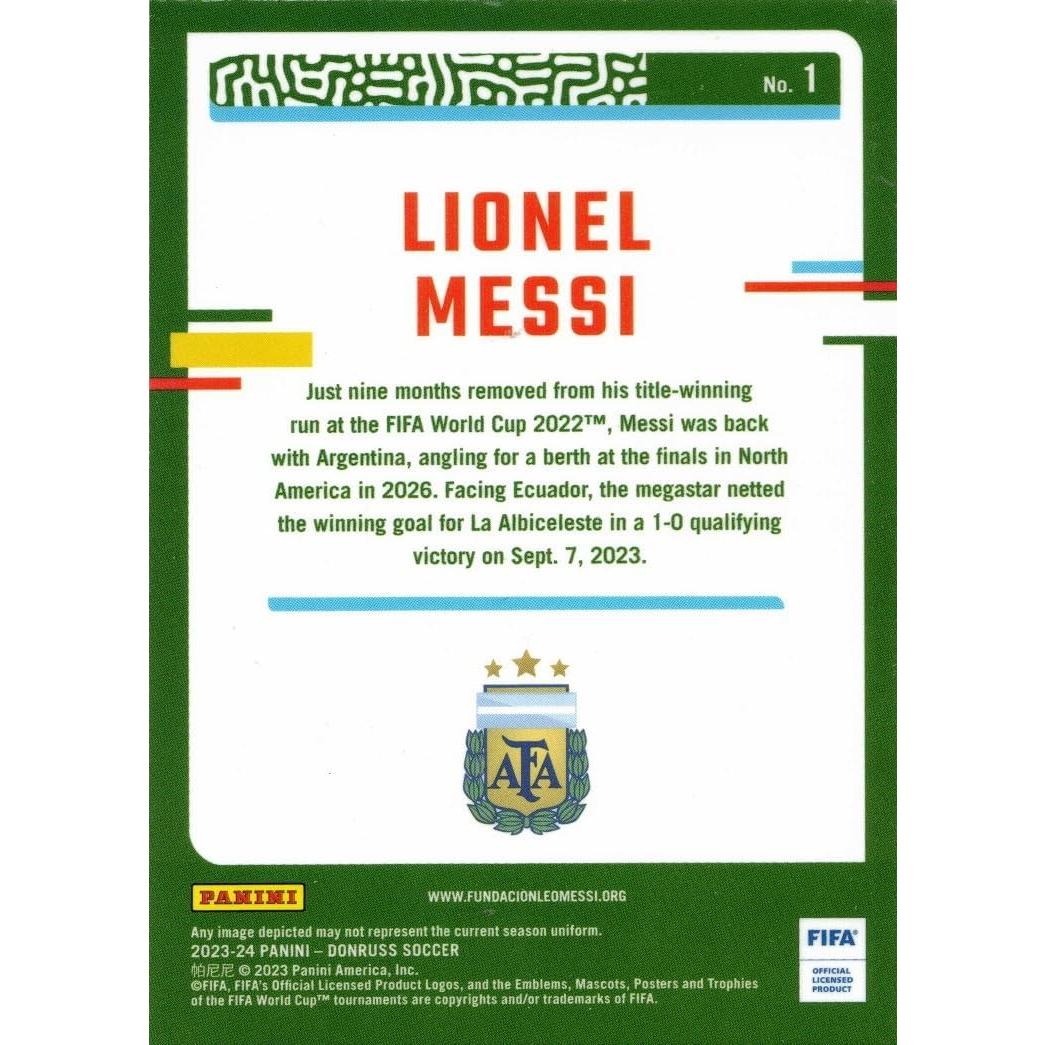 Tarjeta de Fútbol Lionel Messi Panini Donruss Optic 2023-24