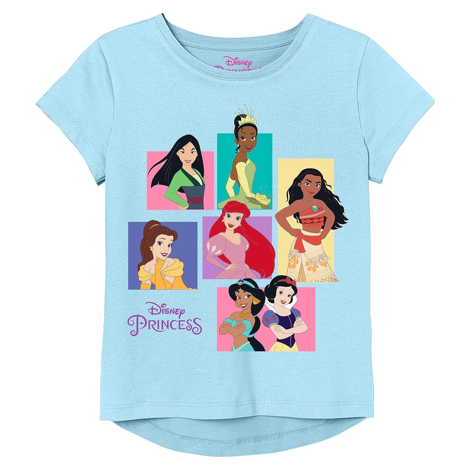 Camiseta Niñas Princesa Disney - Cenicienta, Bella, Tiana