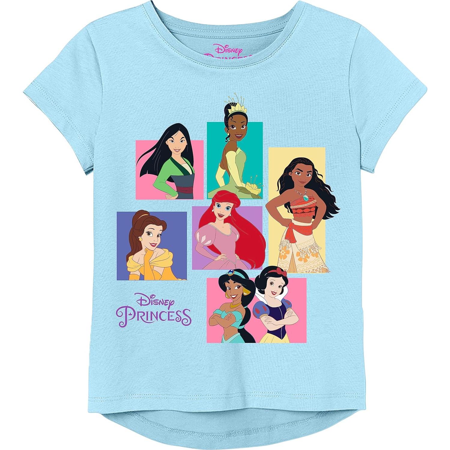 Camiseta Niñas Princesa Disney - Cenicienta, Bella, Tiana