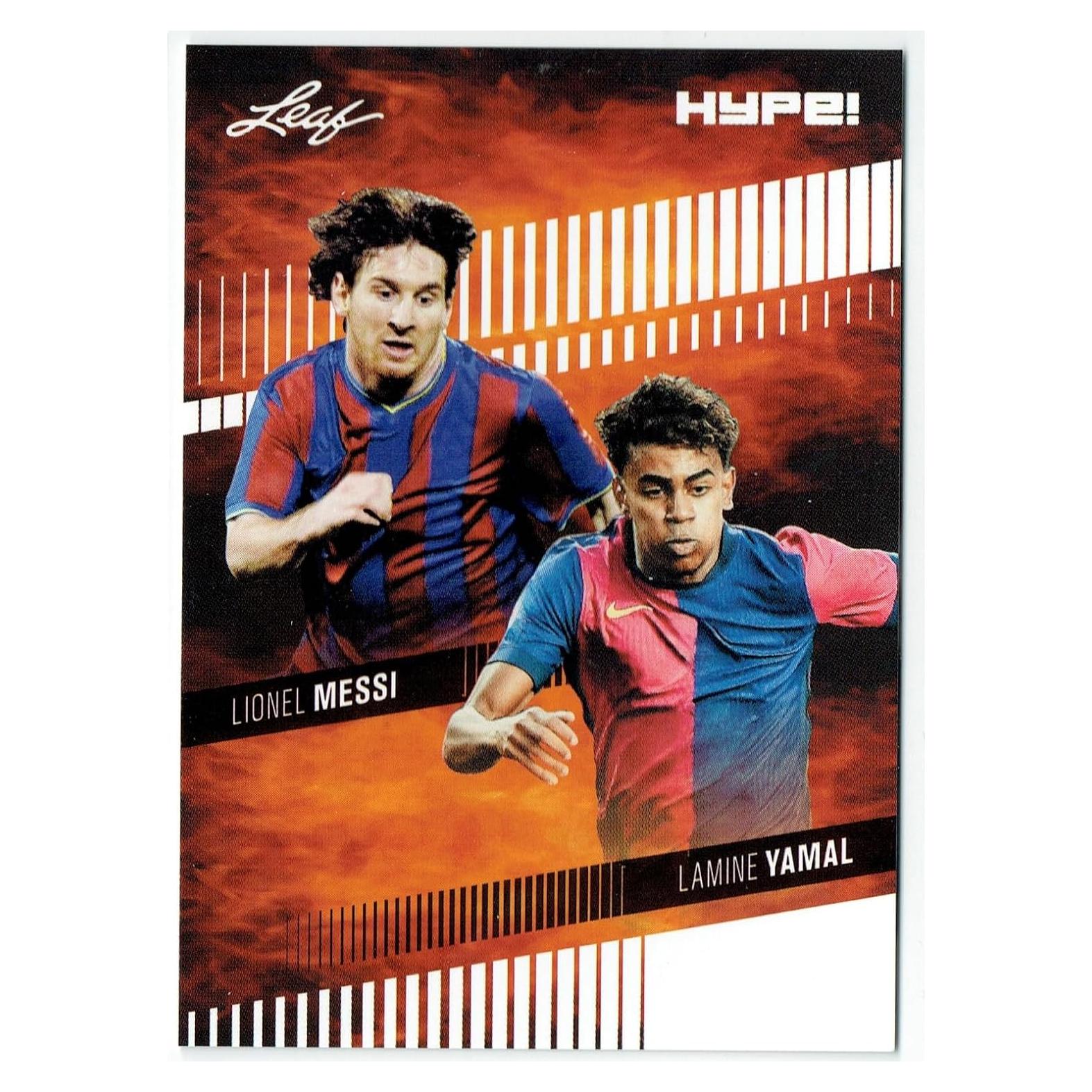 Tarjeta Rookie Lamine Yamal 2024 Leaf HYPE! Mint Lionel Messi