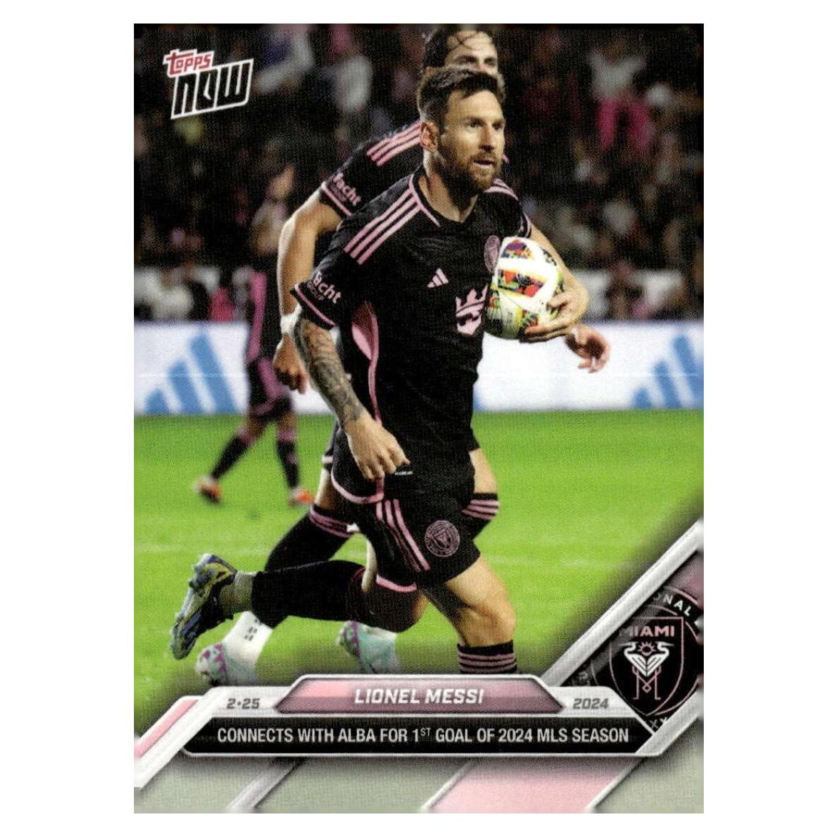 Tarjeta de Fútbol Lionel Messi 2024 Topps Inter Miami FC