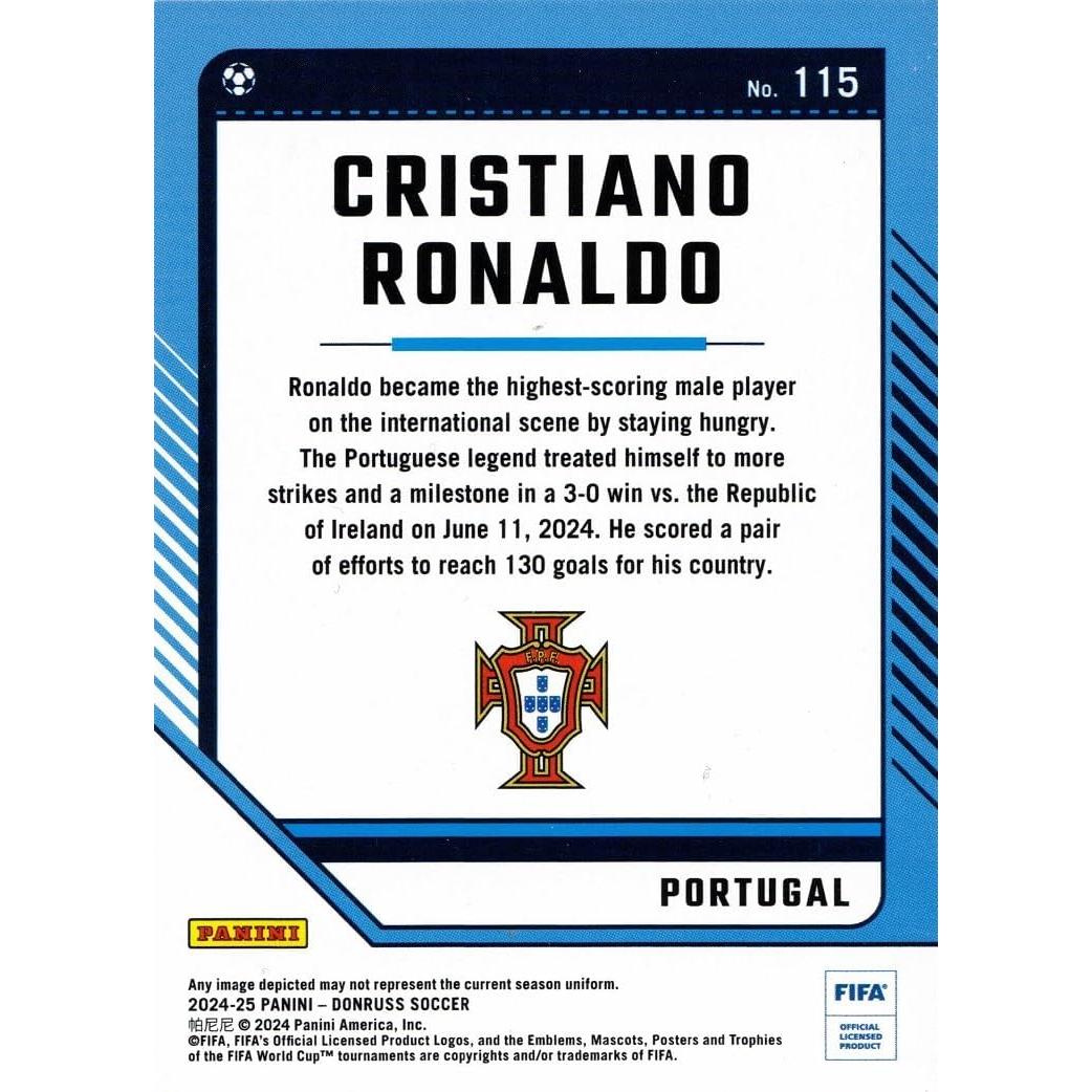Lote de 2 Tarjetas de Fútbol Panini Messi y Ronaldo 2024-25